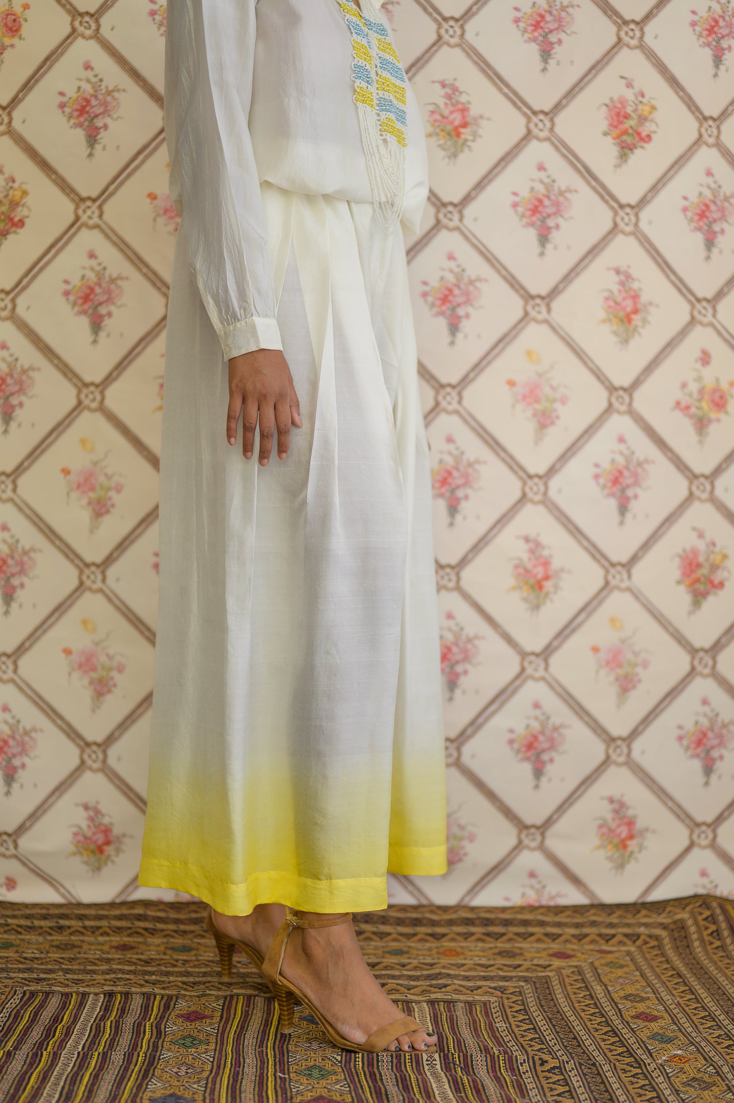 Pleated Pants | Ombre | Butter Yellow