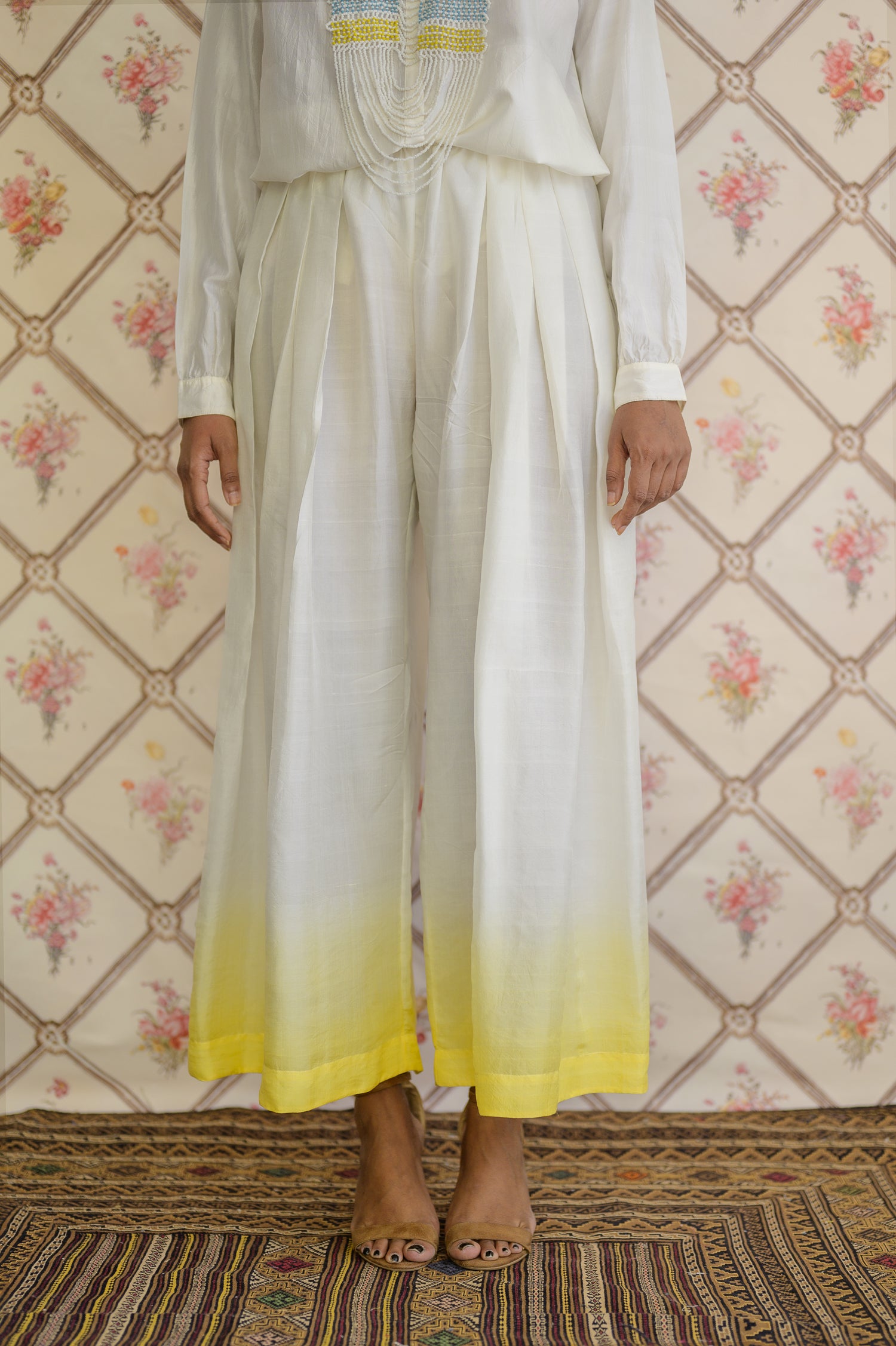 Pleated Pants | Ombre | Butter Yellow