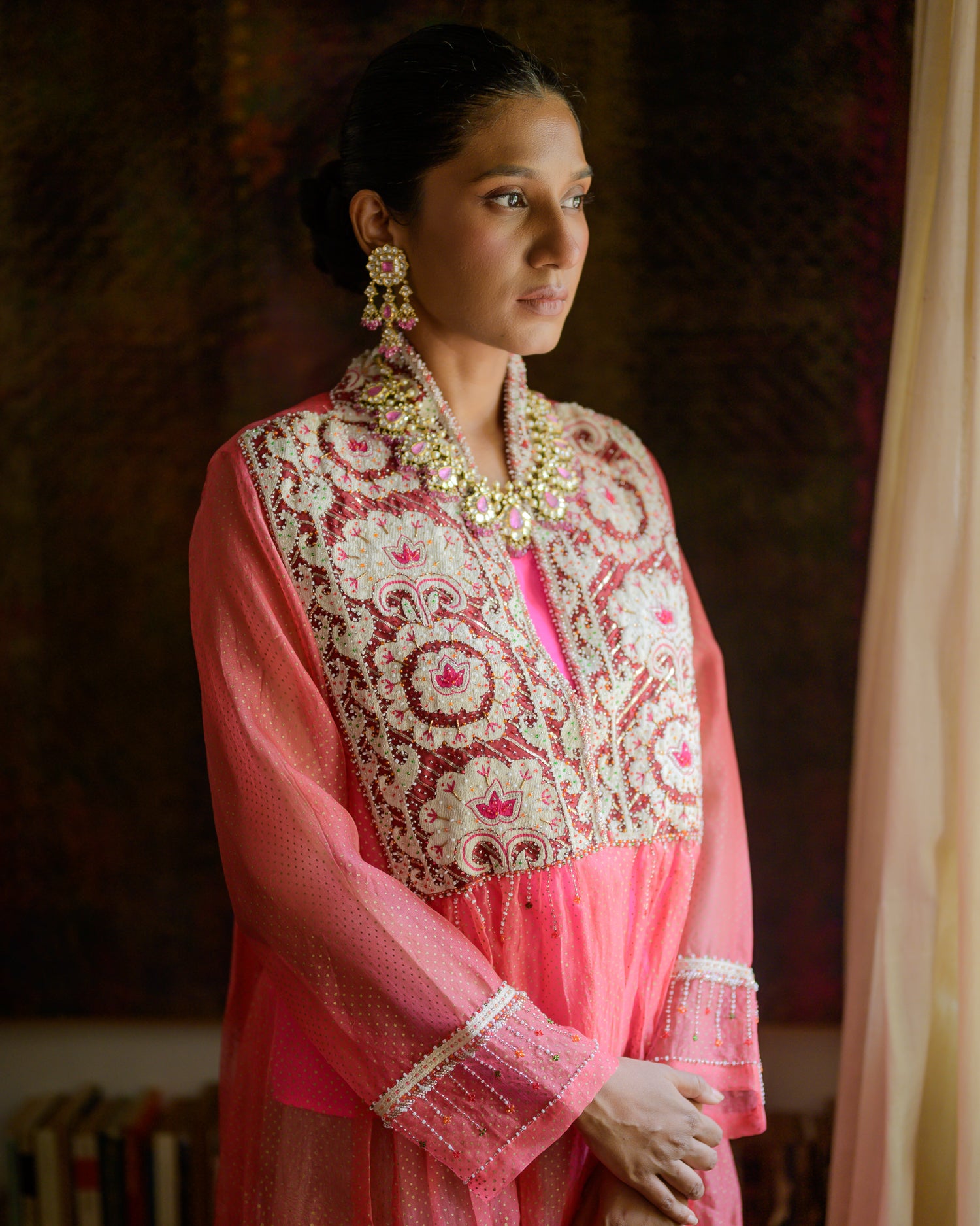 Balochi Jacket | Coral Pink