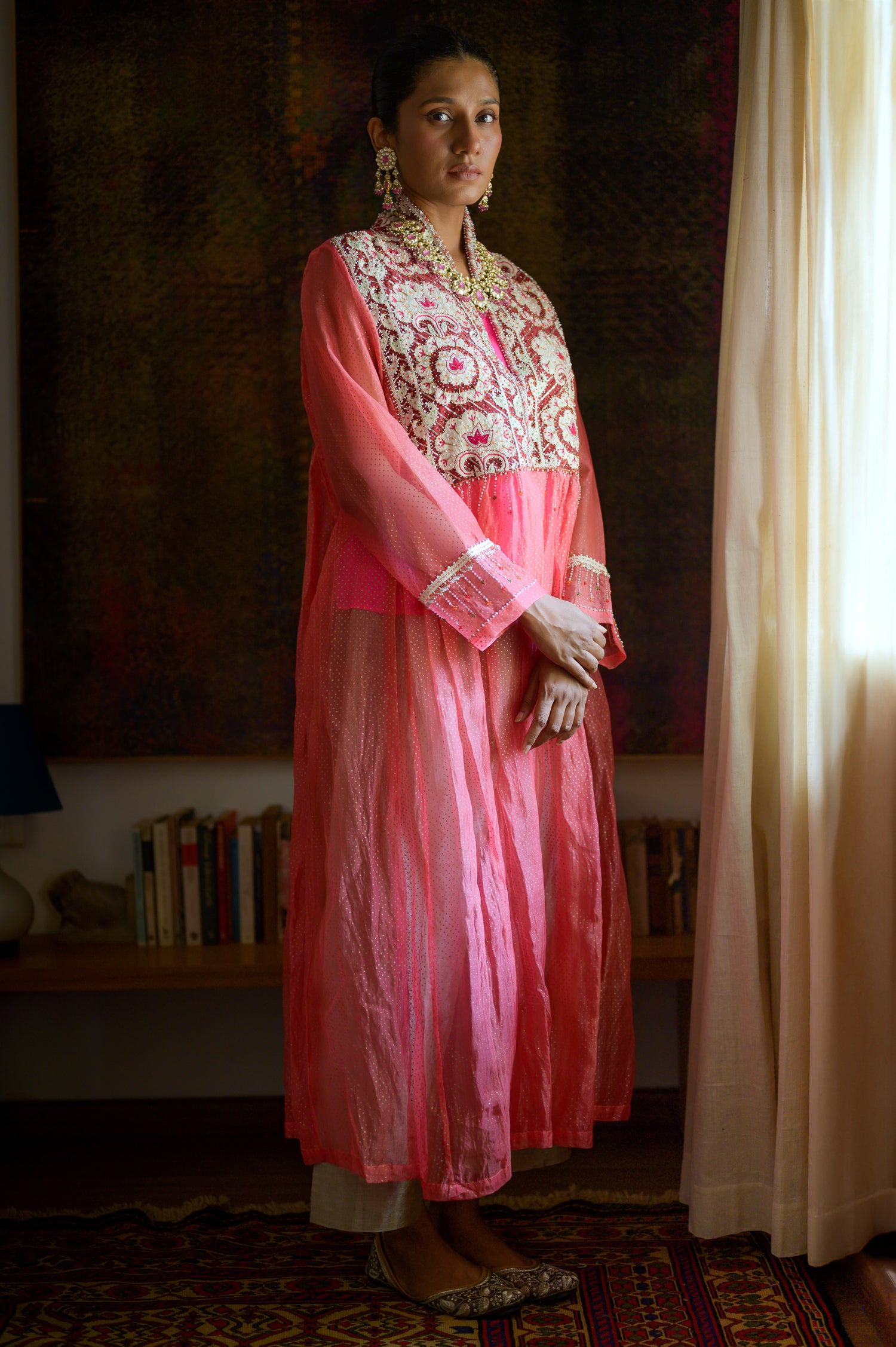 Balochi Jacket | Coral Pink