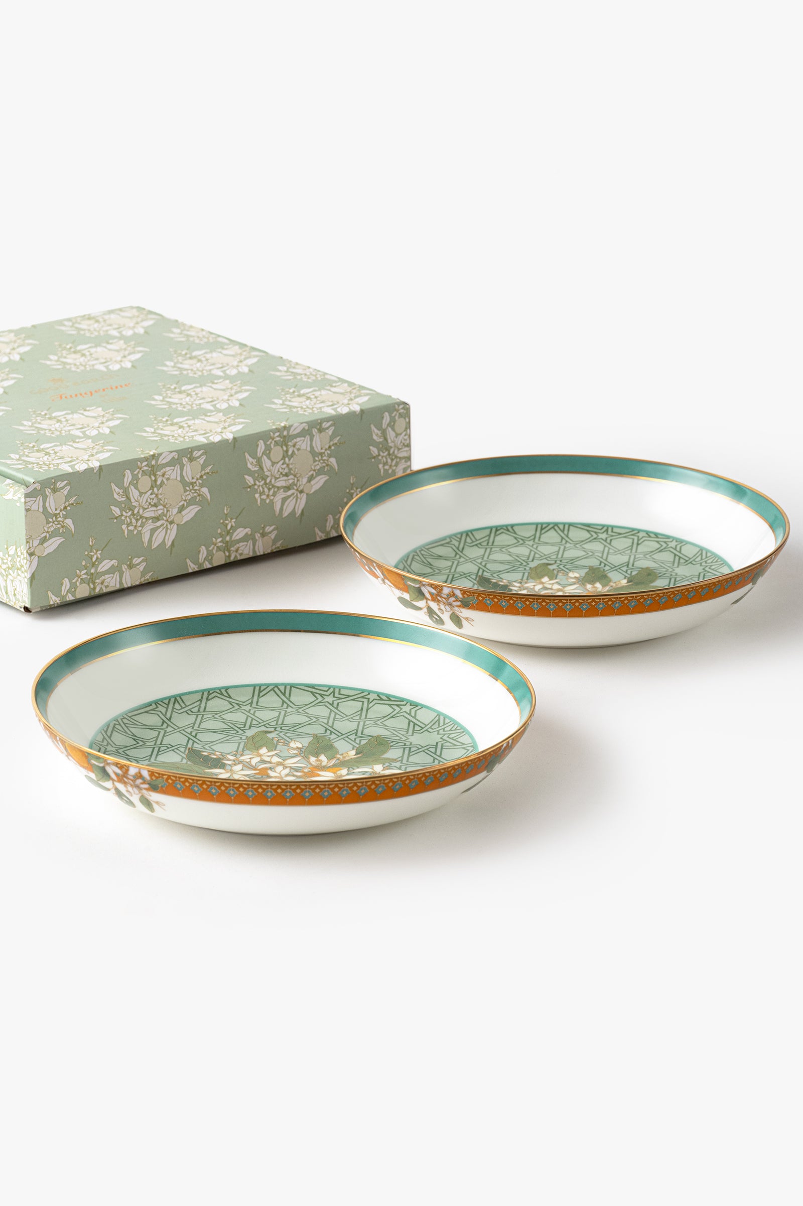 Tangerine Pasta Plates