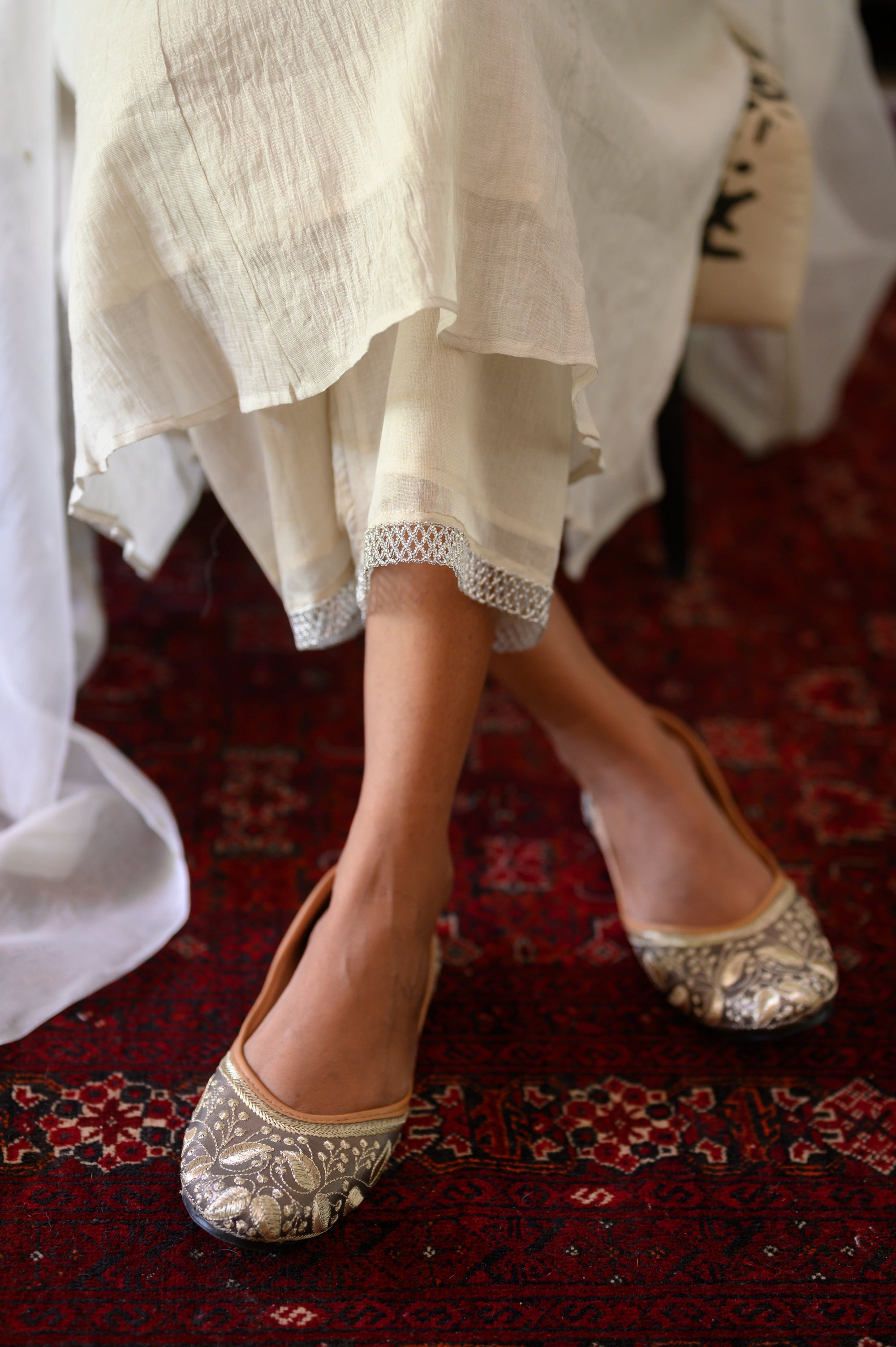 Beaded Zari Pants