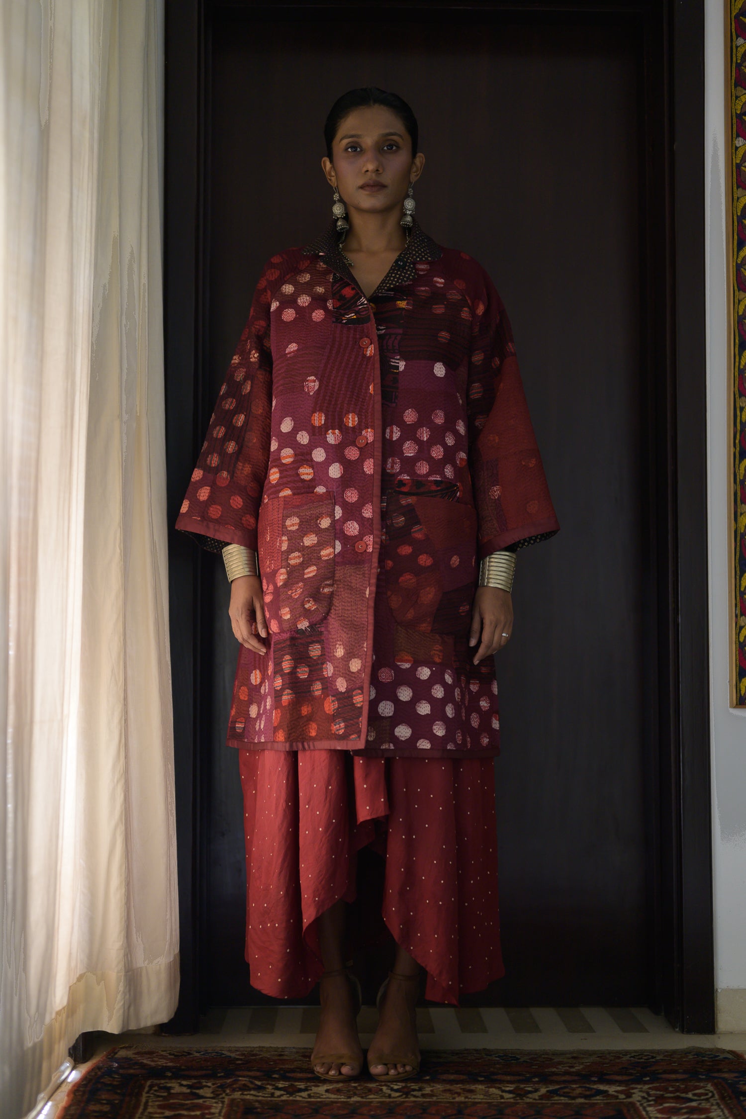 Kabira Jacket | Madder & Black
