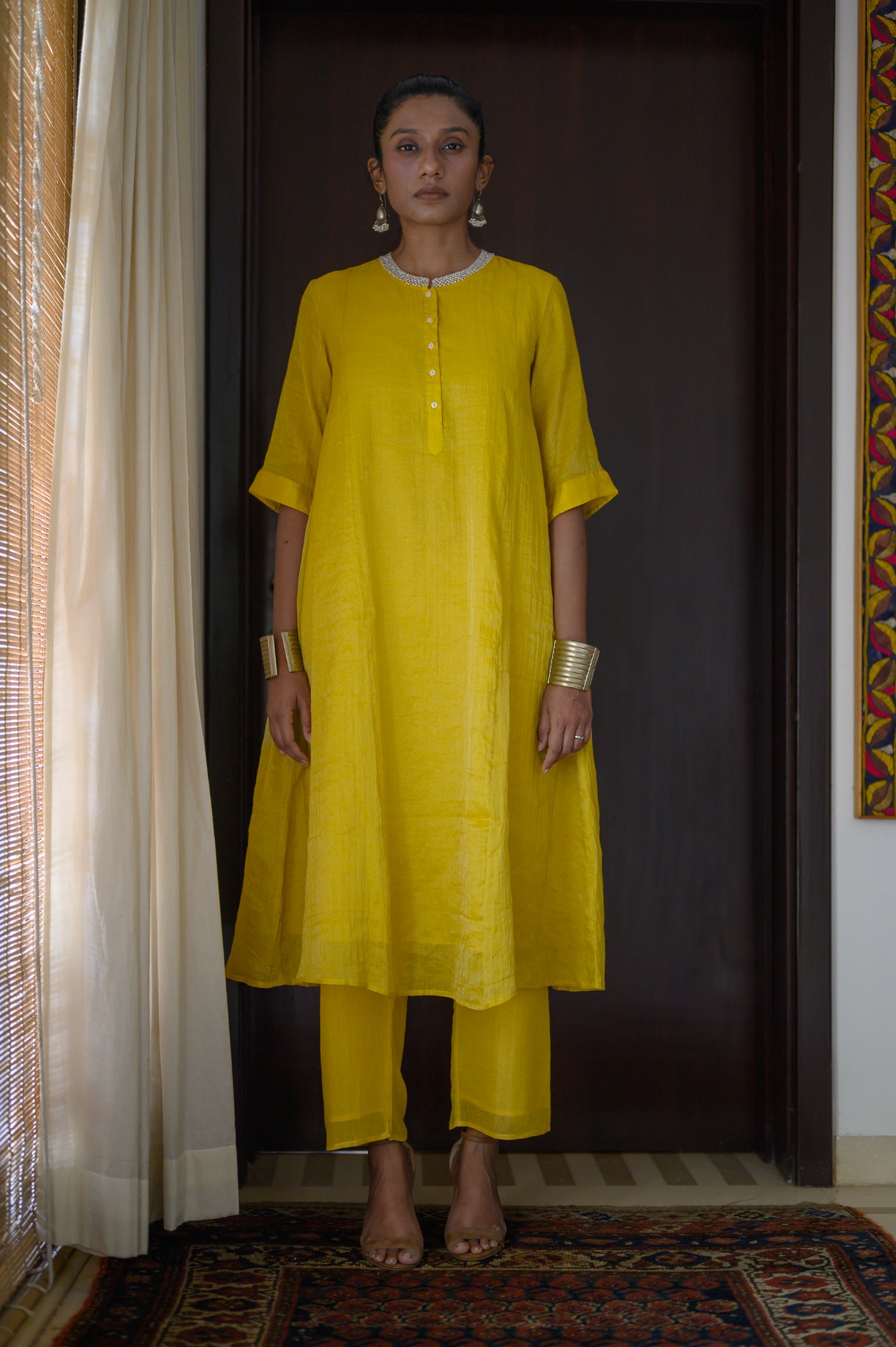 Choker Kurta | Mustard
