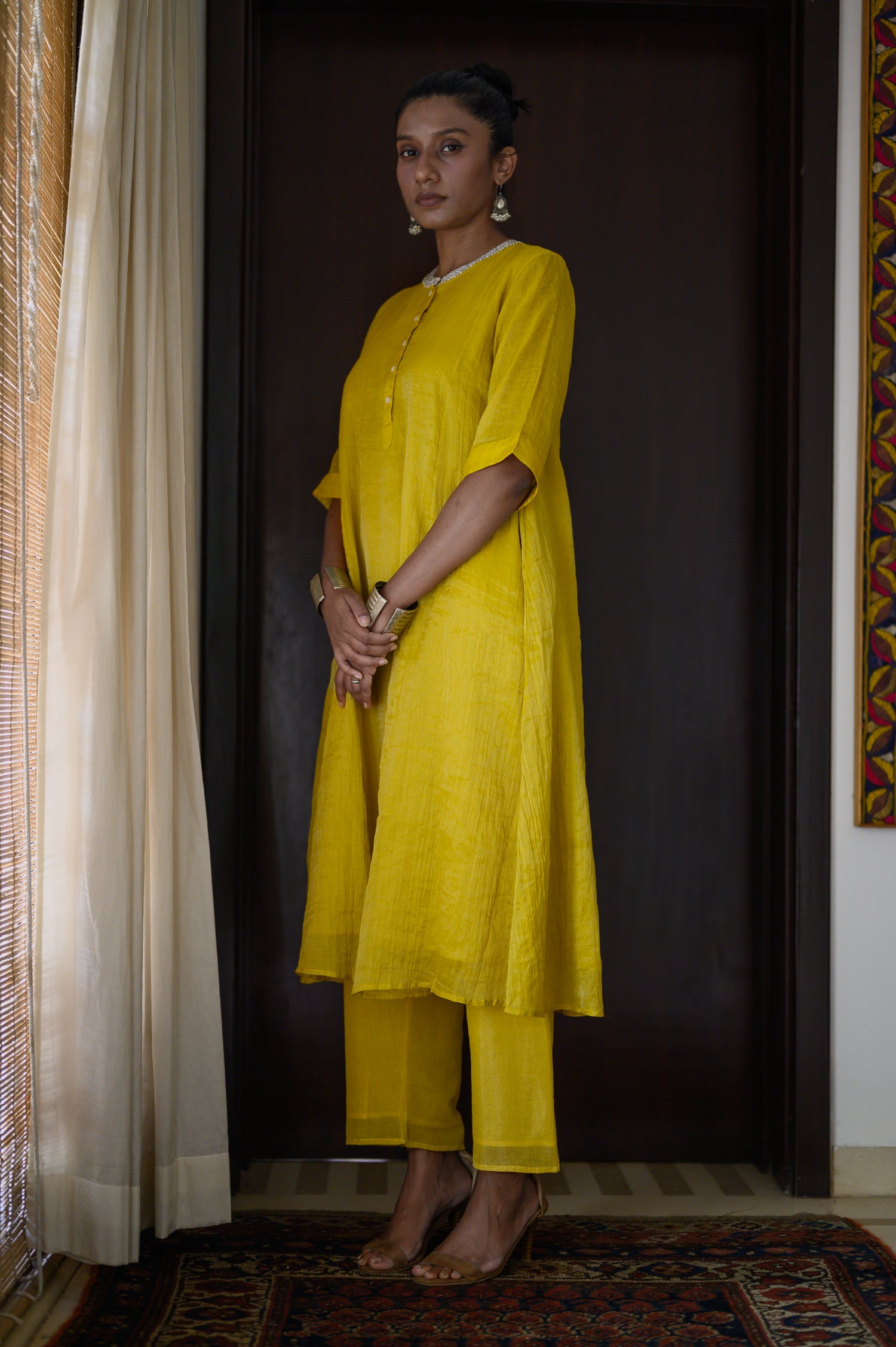 Choker Kurta | Mustard