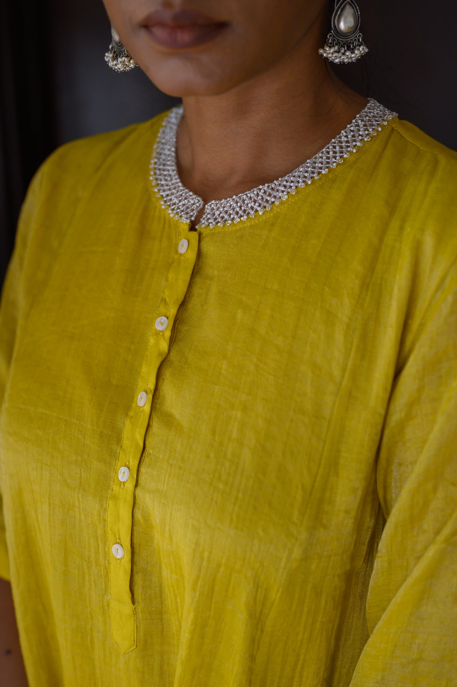 Choker Kurta | Mustard