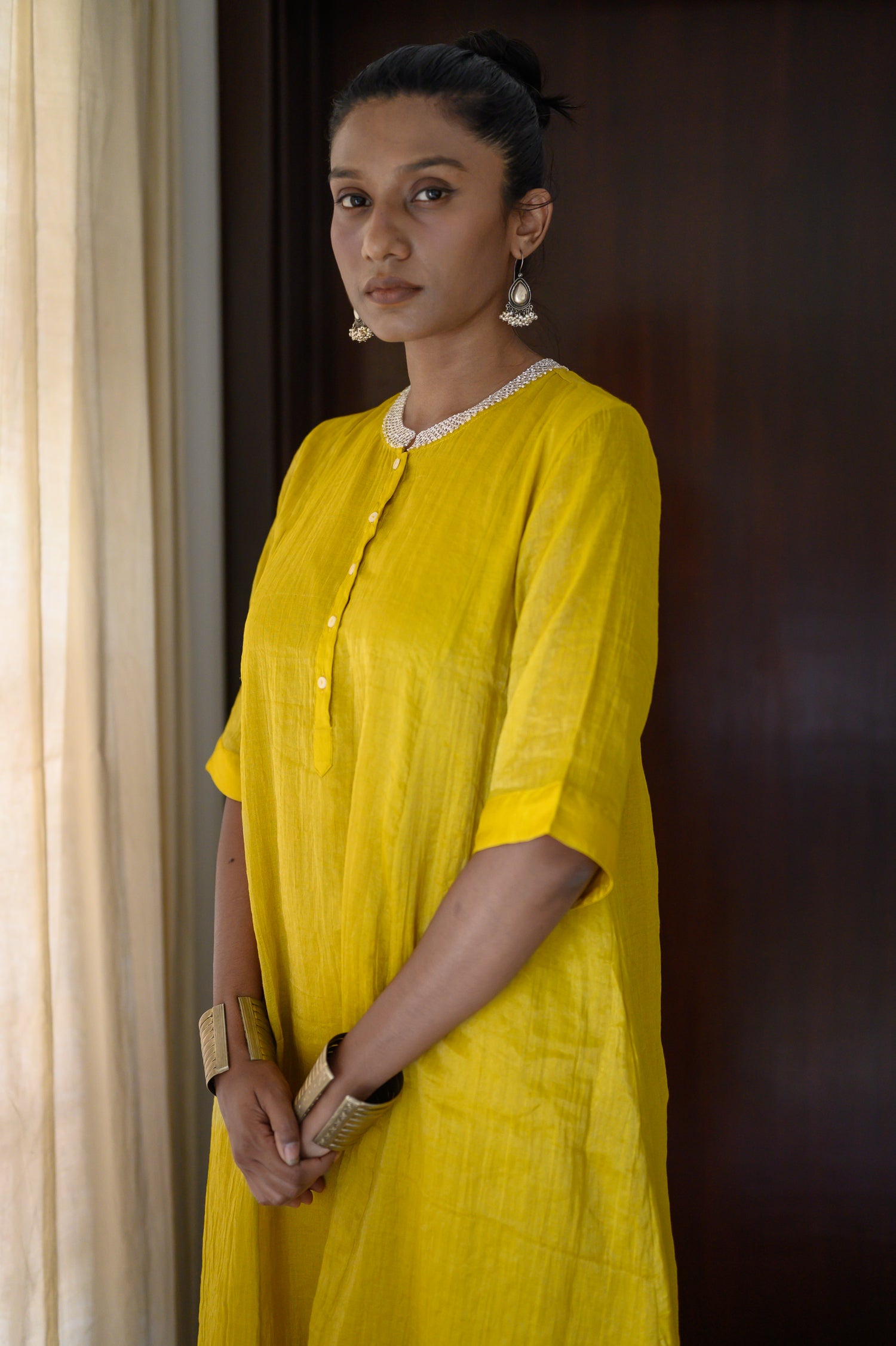 Choker Kurta | Mustard