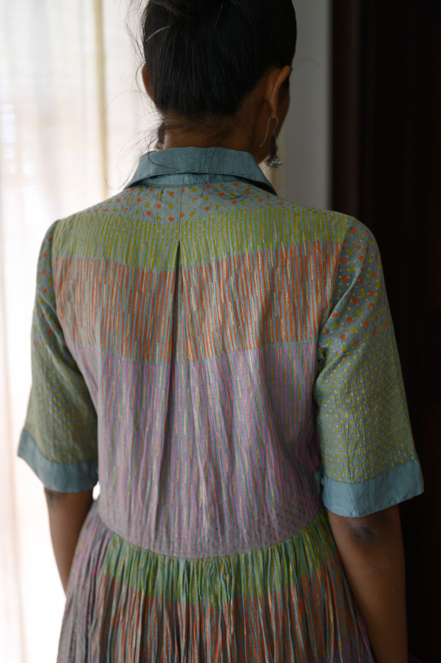 Long Shirred Dress | Multi