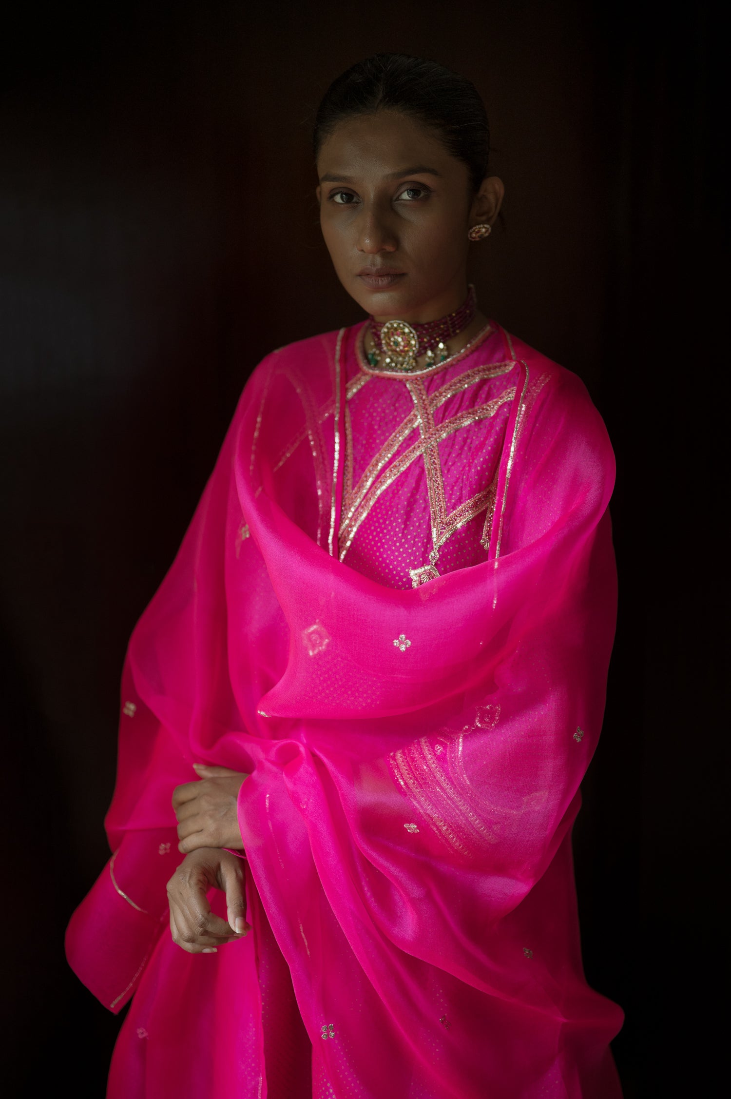 Nizam Kurti | Hot Pink