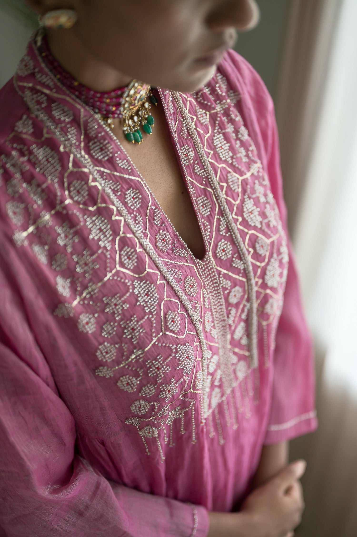 Afsara Kurta | Hot Pink