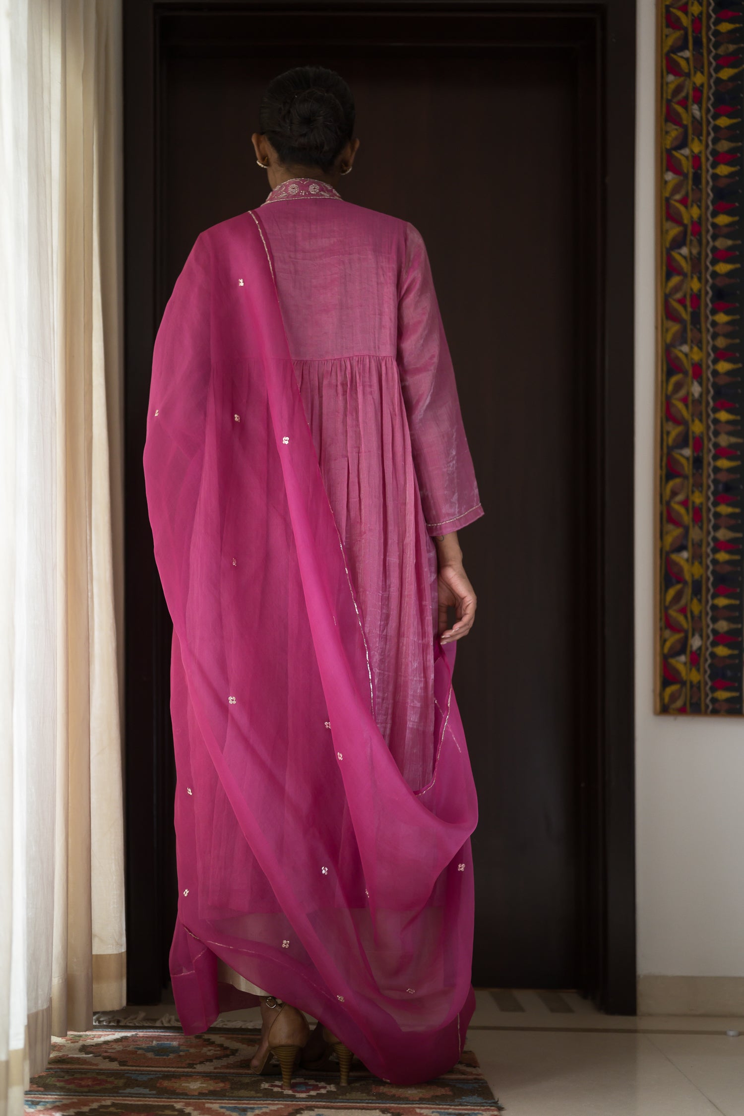 Afsara Kurta | Hot Pink