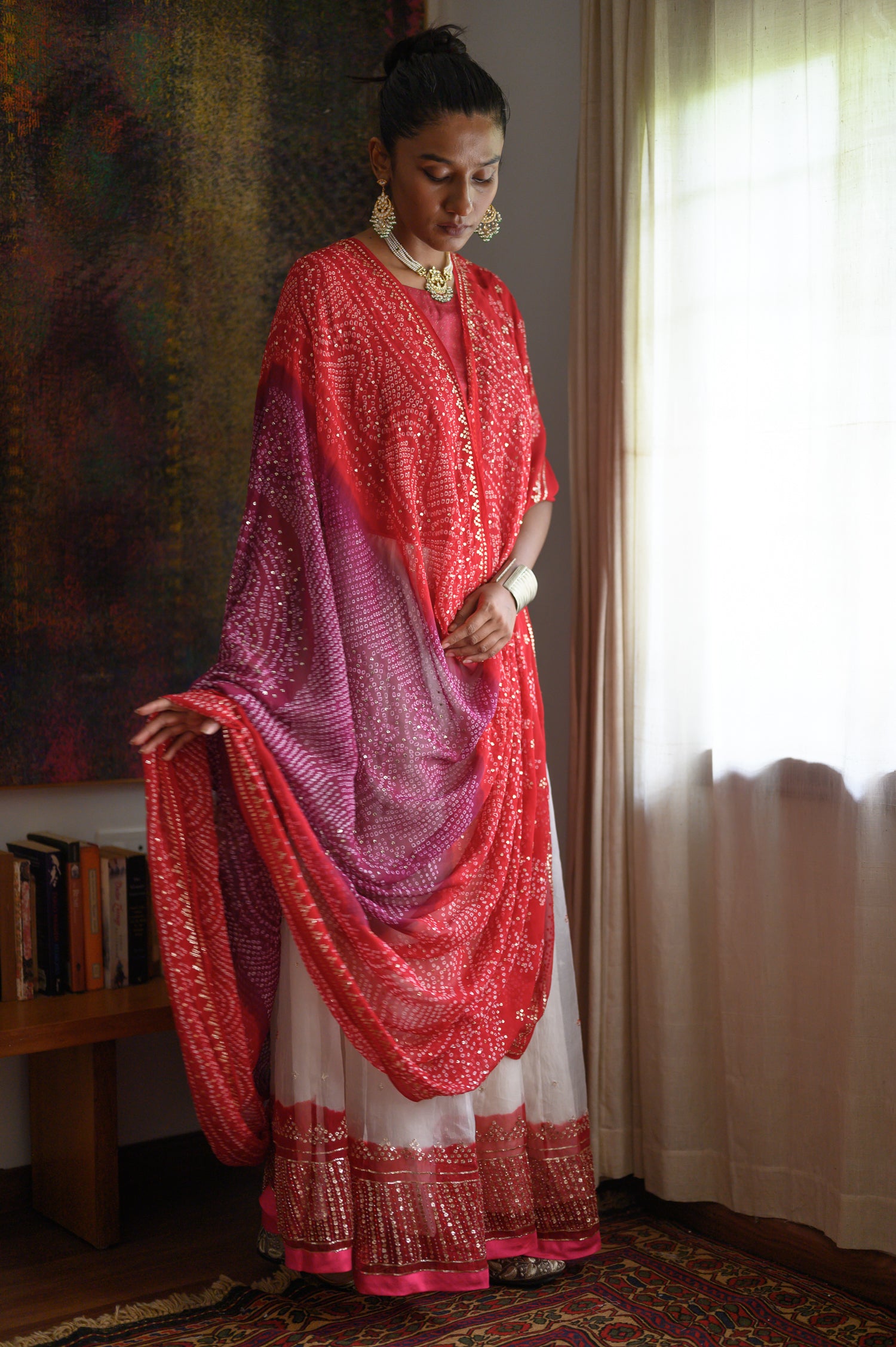 Panetar Lehenga Set | Purple & Vermilion