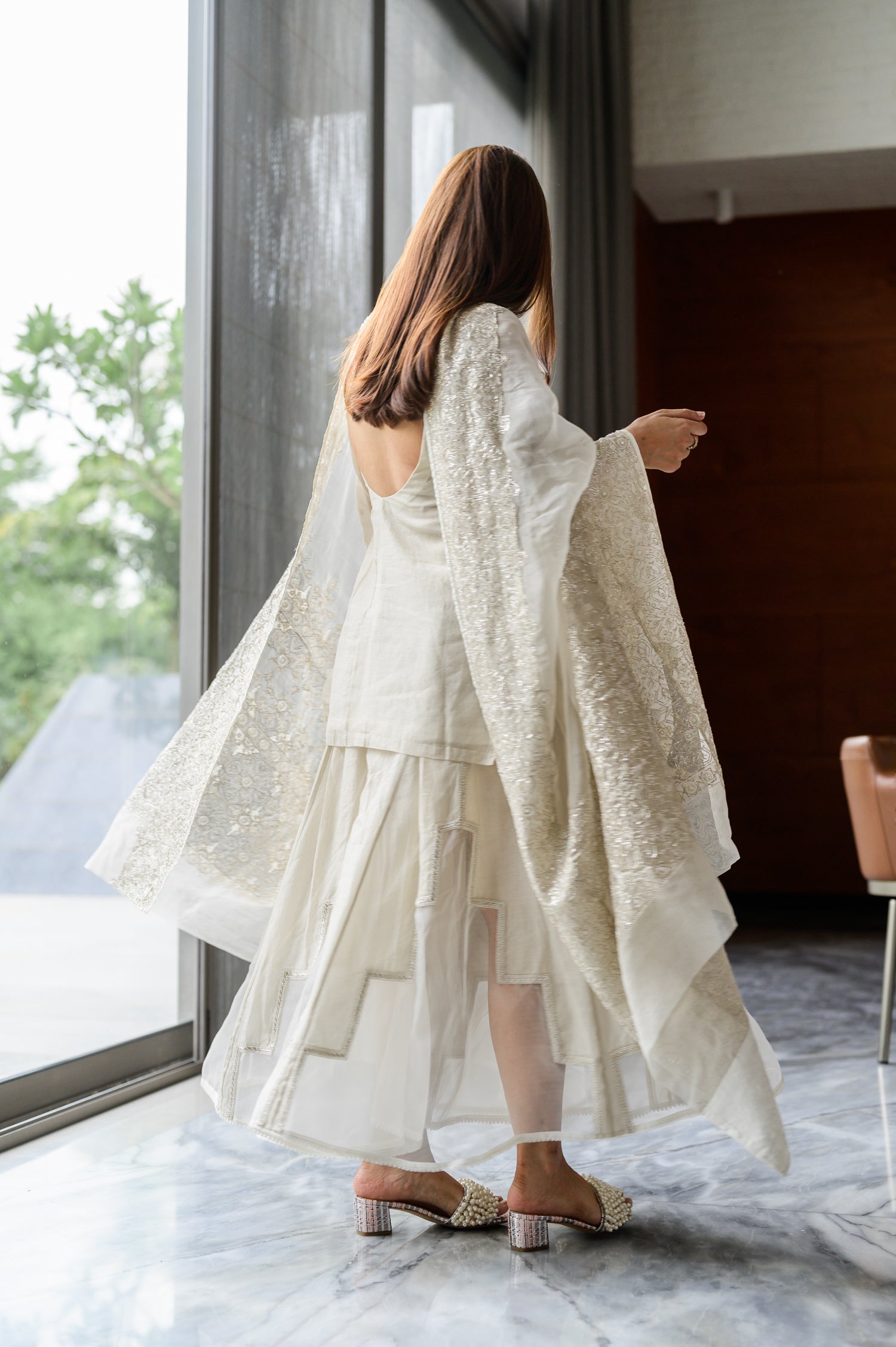 Charbagh Sharara Set | Silver