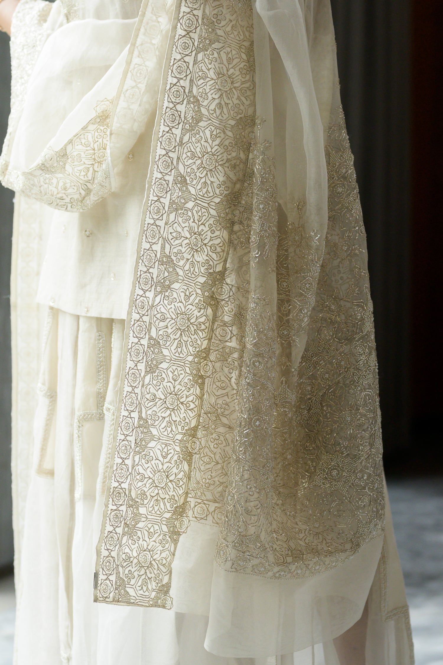Charbagh Sharara Set | Silver