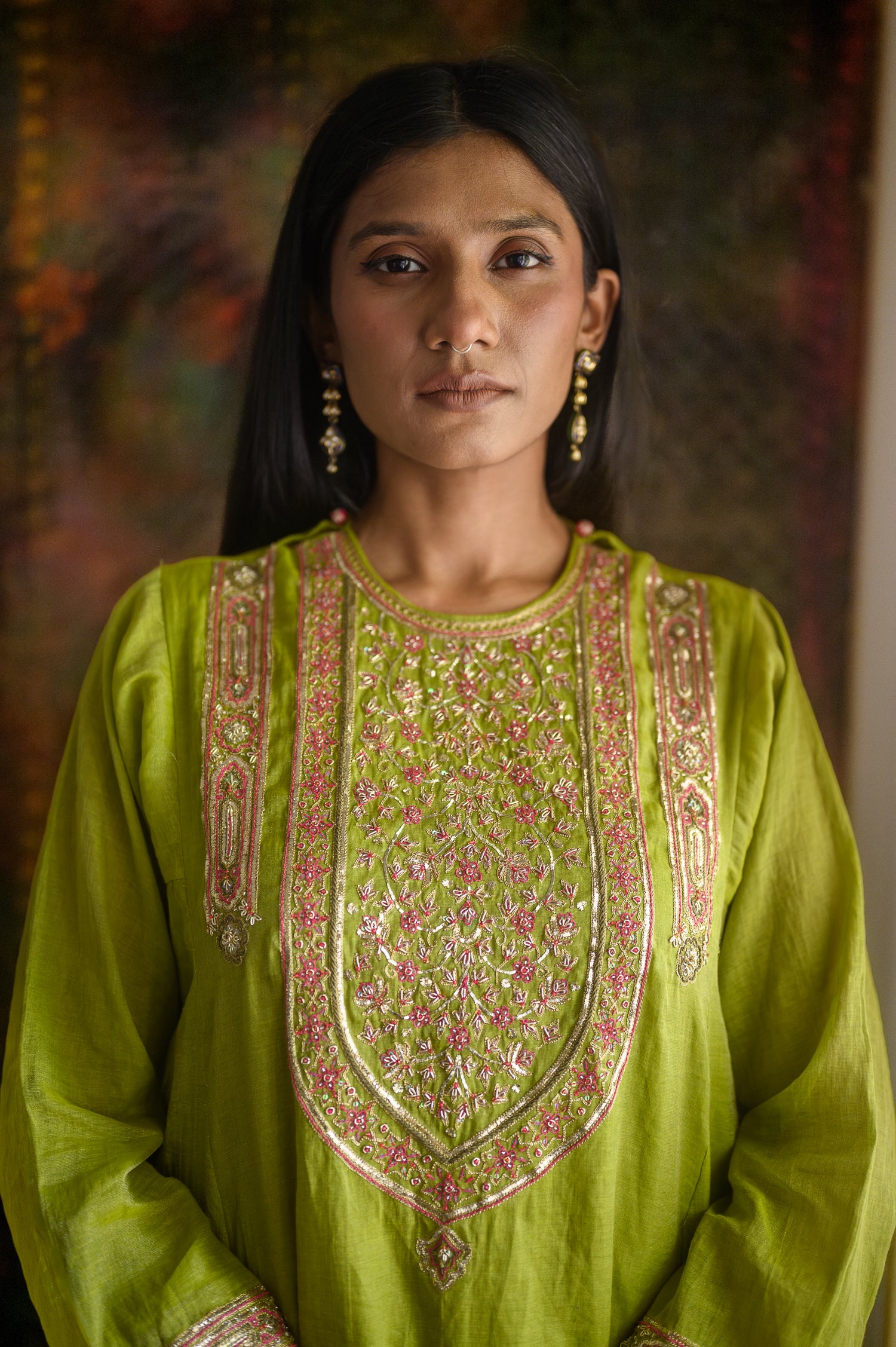 Raheem Kurta | Lime Green
