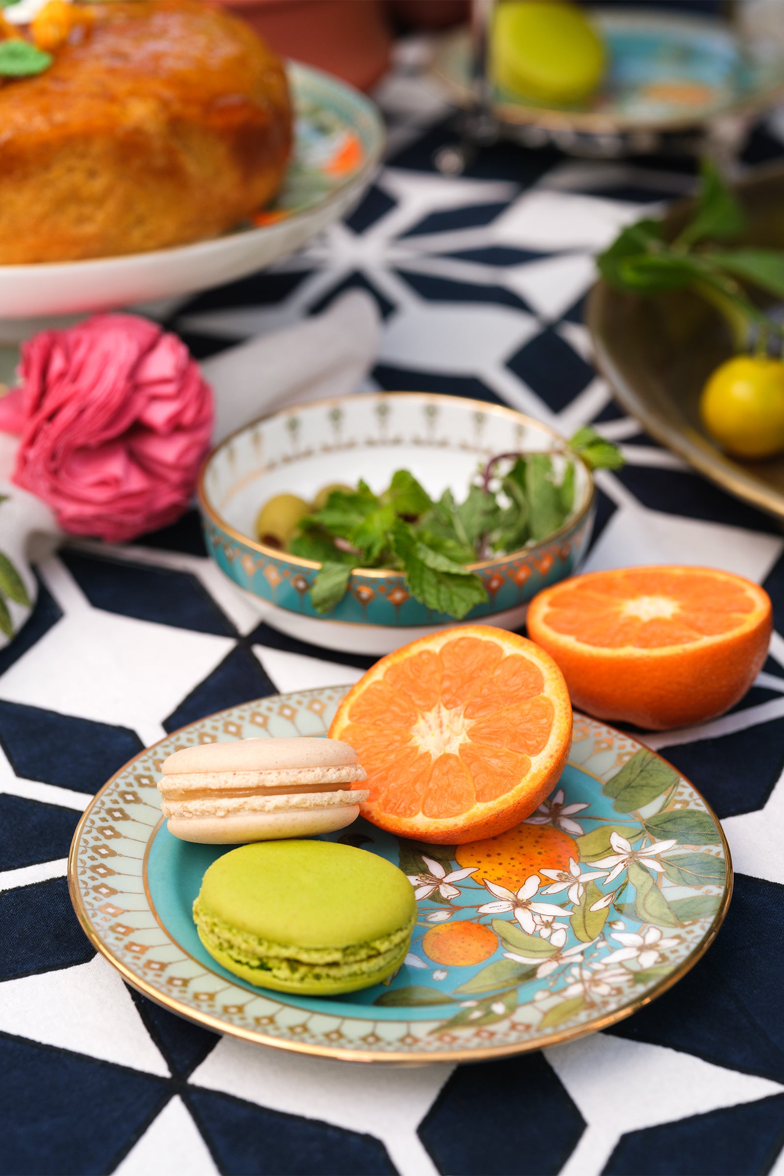 Tangerine Tea Plates
