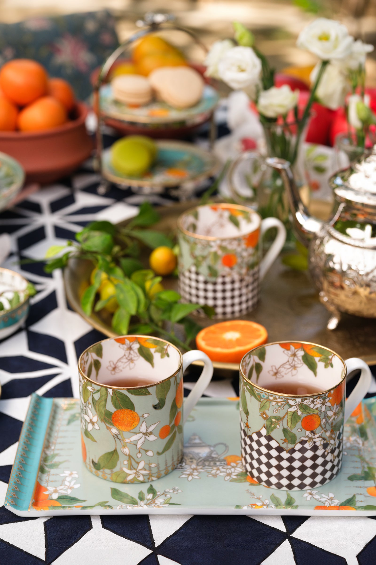 Tangerine Tea Mugs