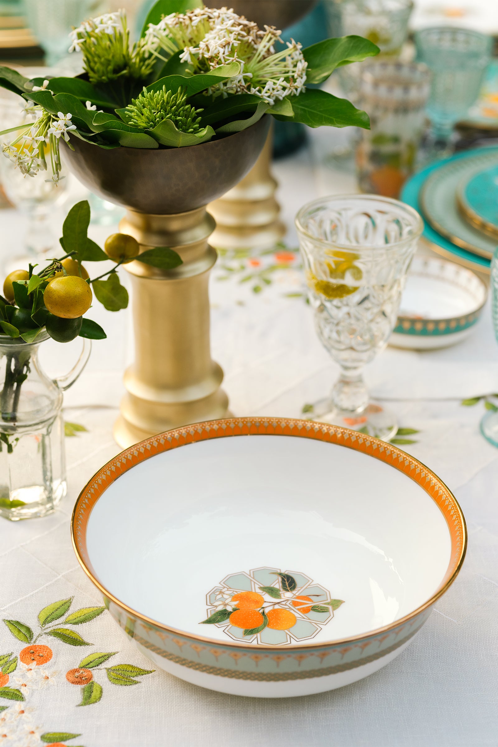 Tangerine Serving Bowl 8"
