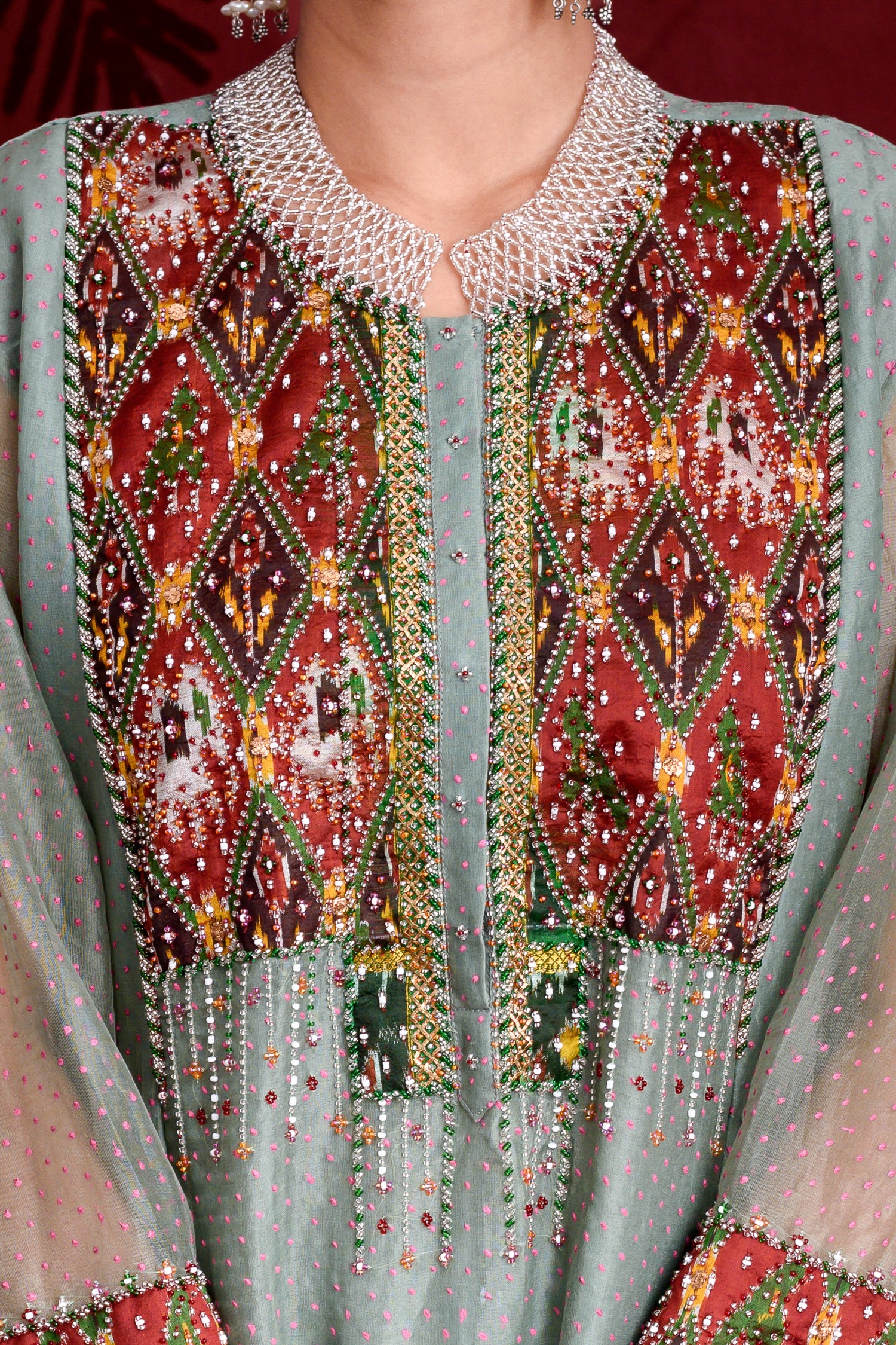 Choker Kurta | Sage