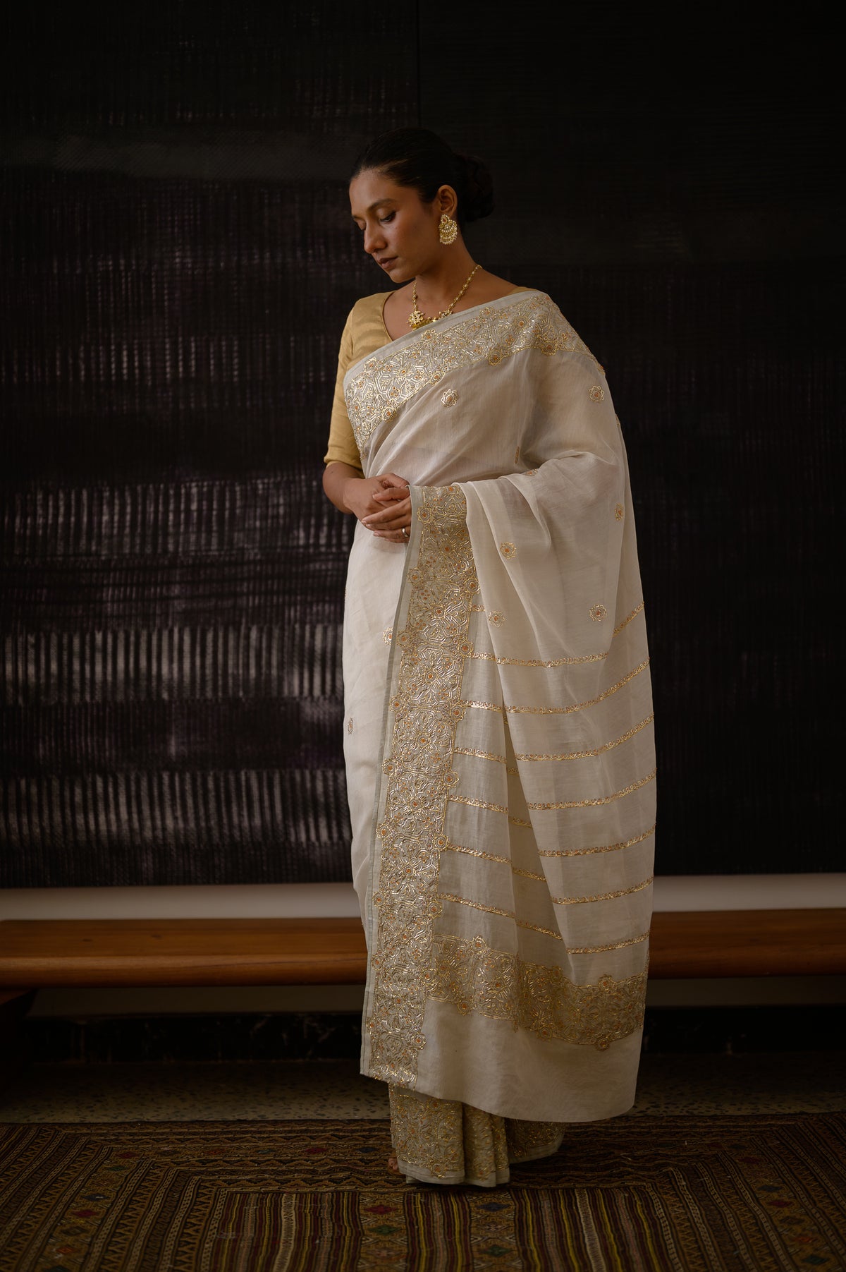 Charbagh Saree | Natural White