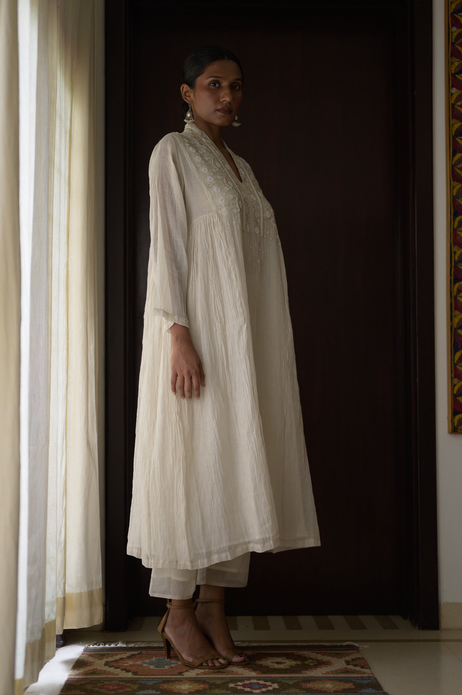 Afsara Kurta | Natural White