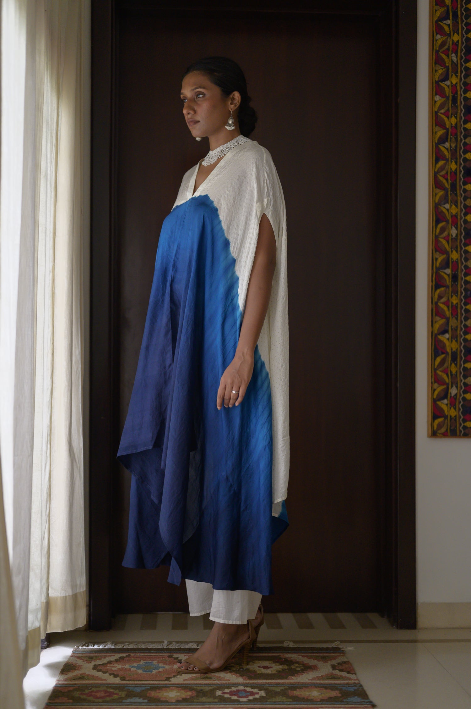 Poncho | Ombre | Indigo Blue