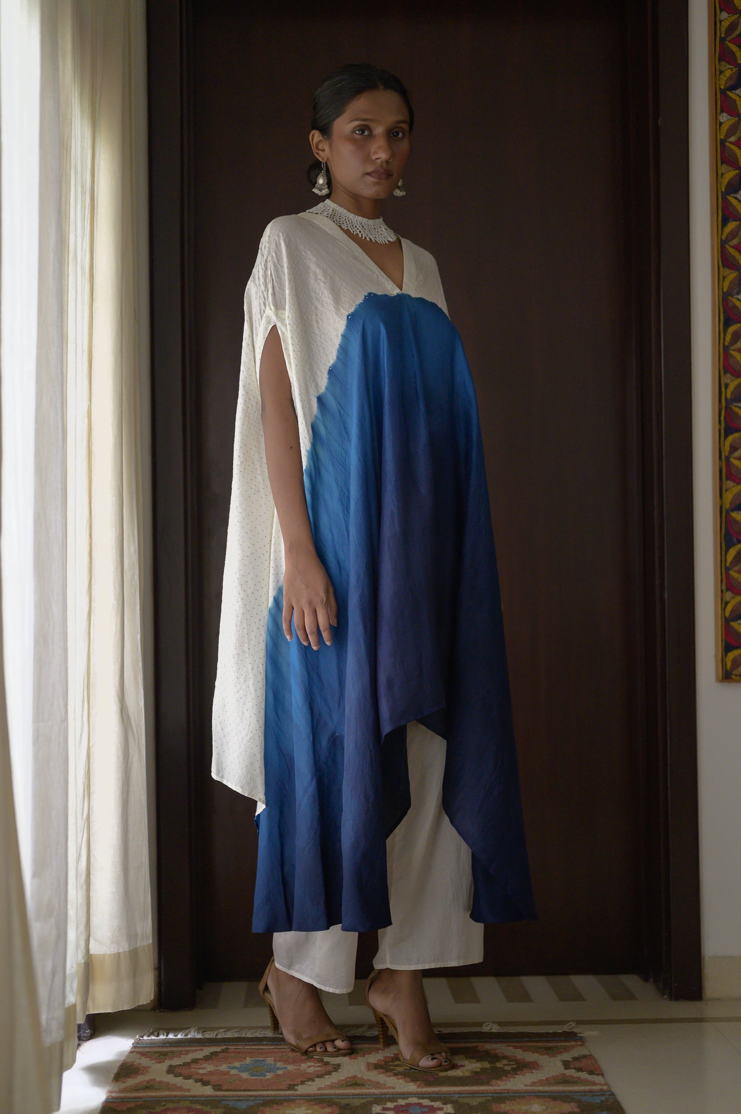 Poncho | Ombre | Indigo Blue