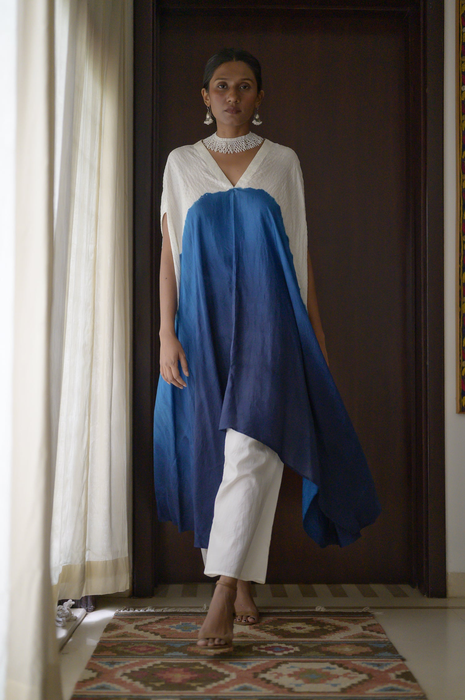 Poncho | Ombre | Indigo Blue