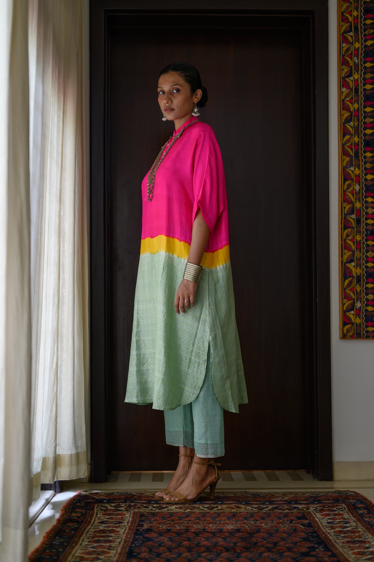 Long Kaftan | Tea Green