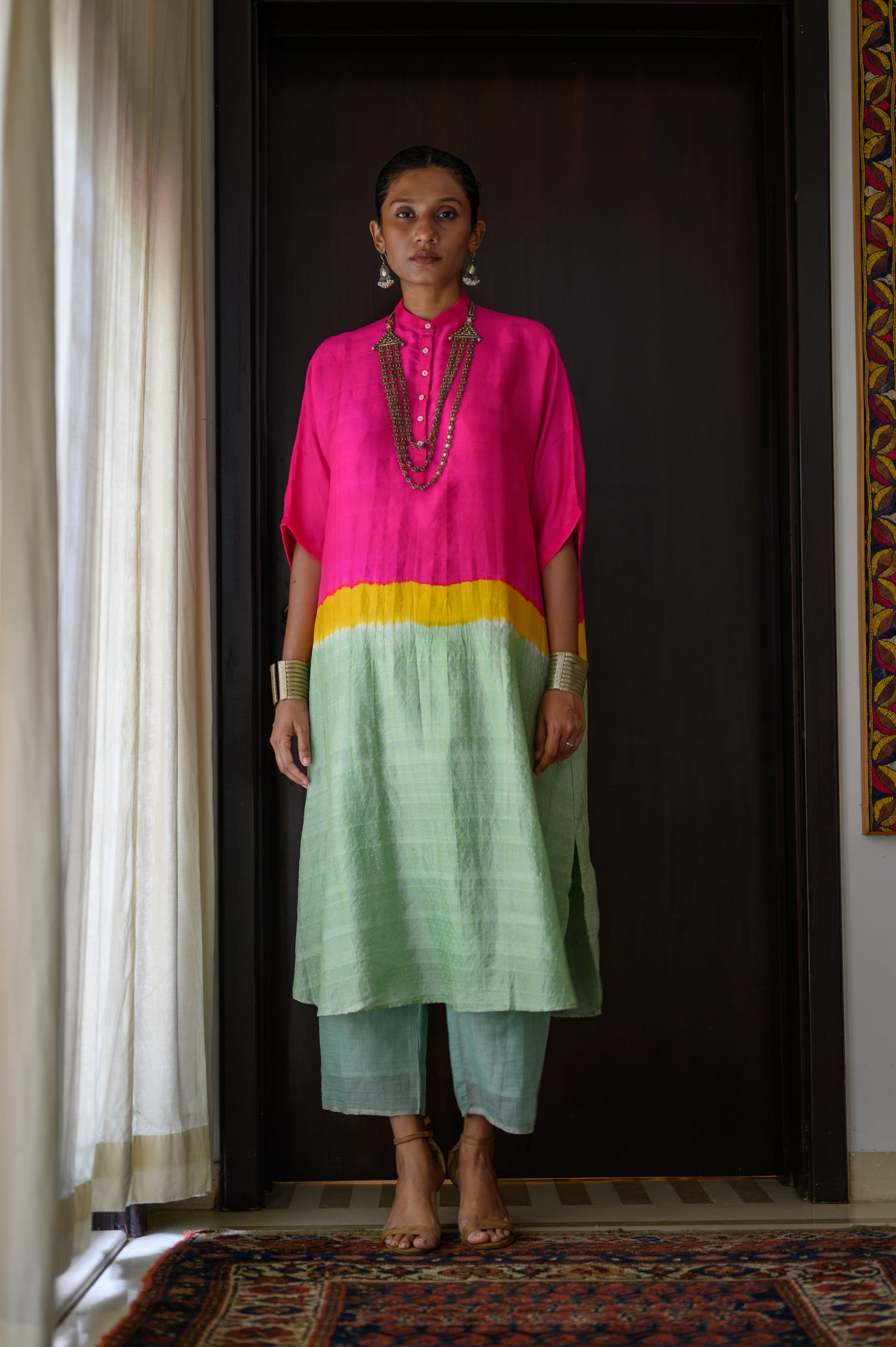 Long Kaftan | Tea Green