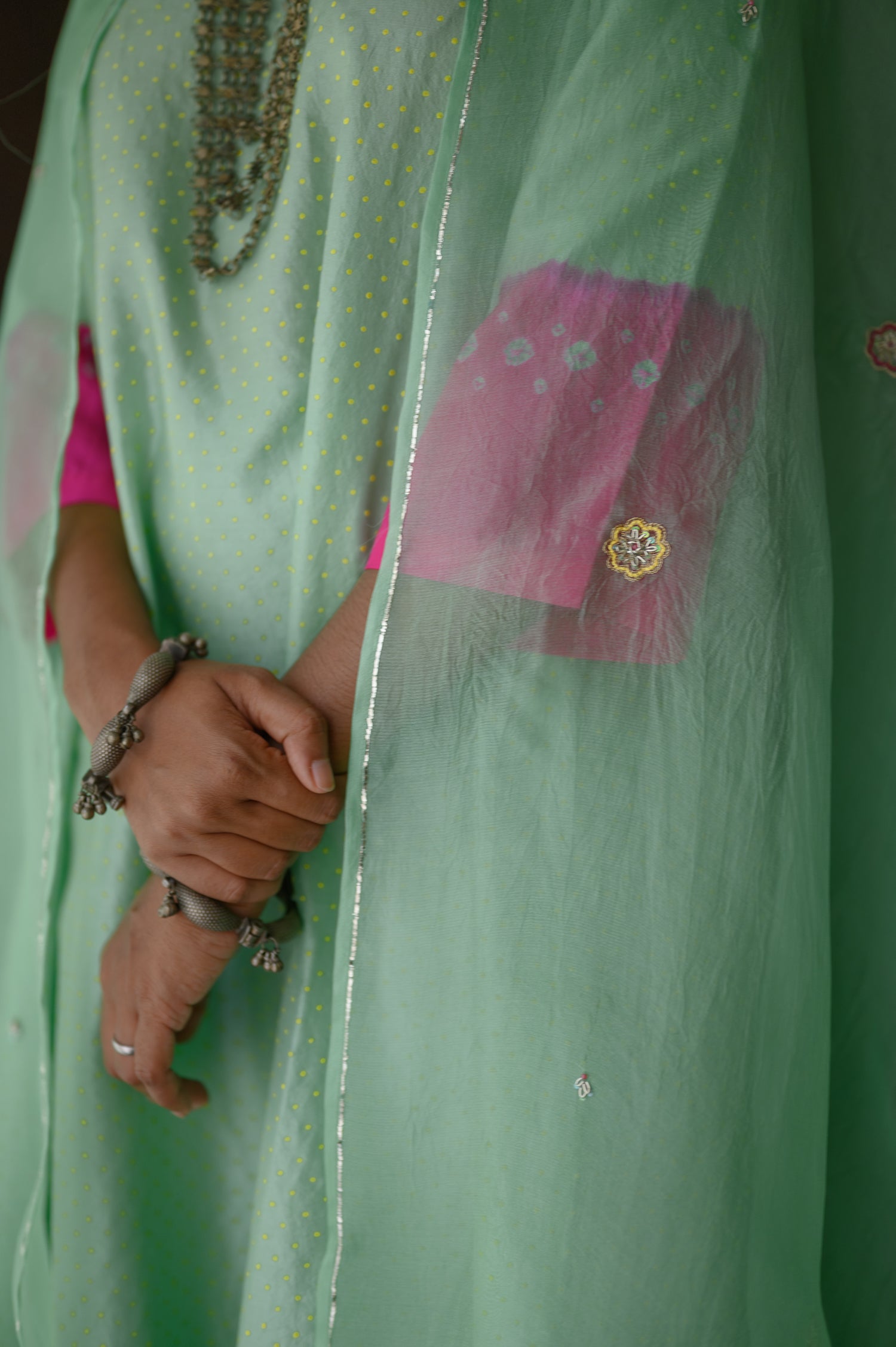 Neela Kurta | Tea Green