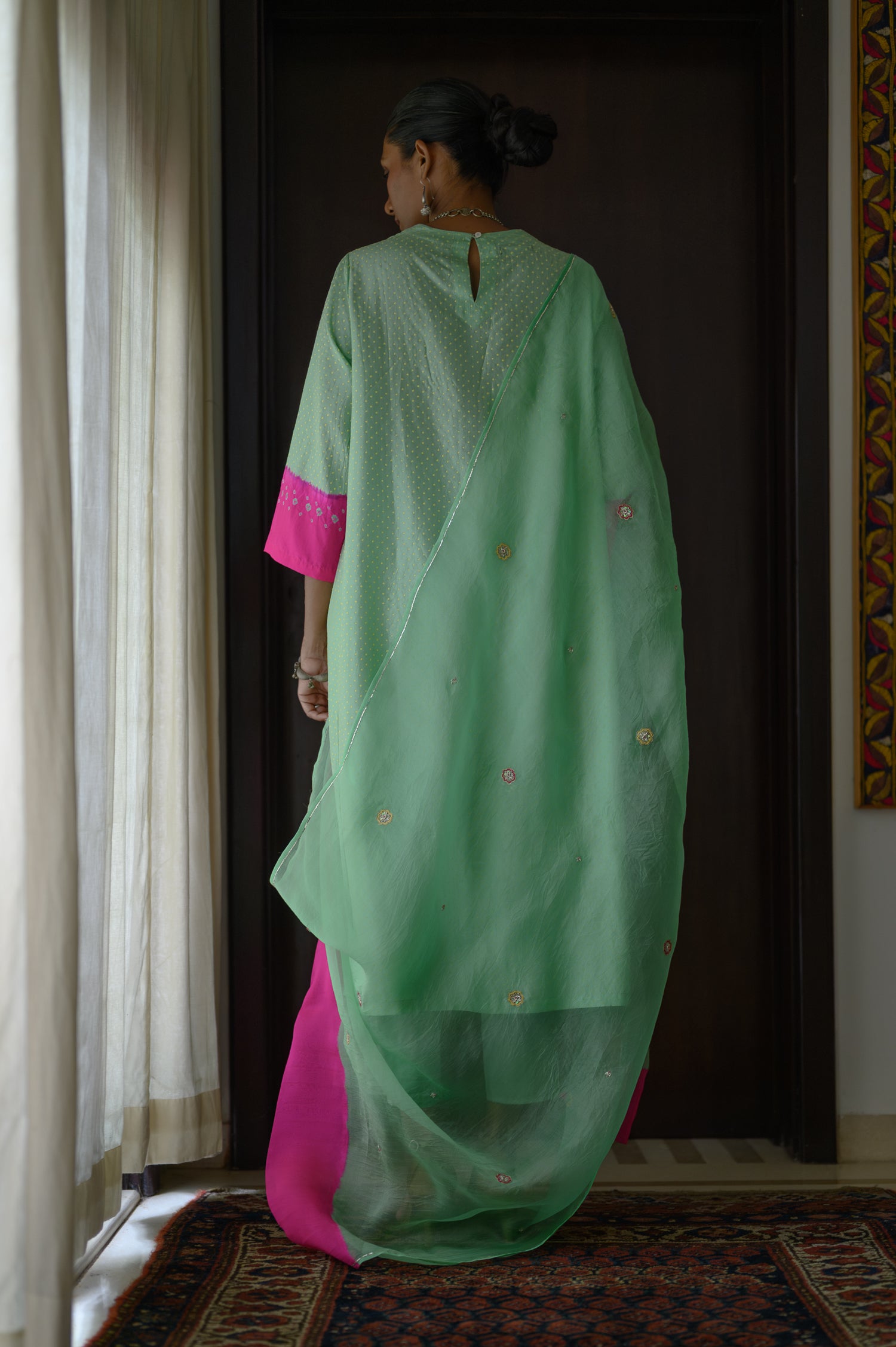 Neela Kurta | Tea Green