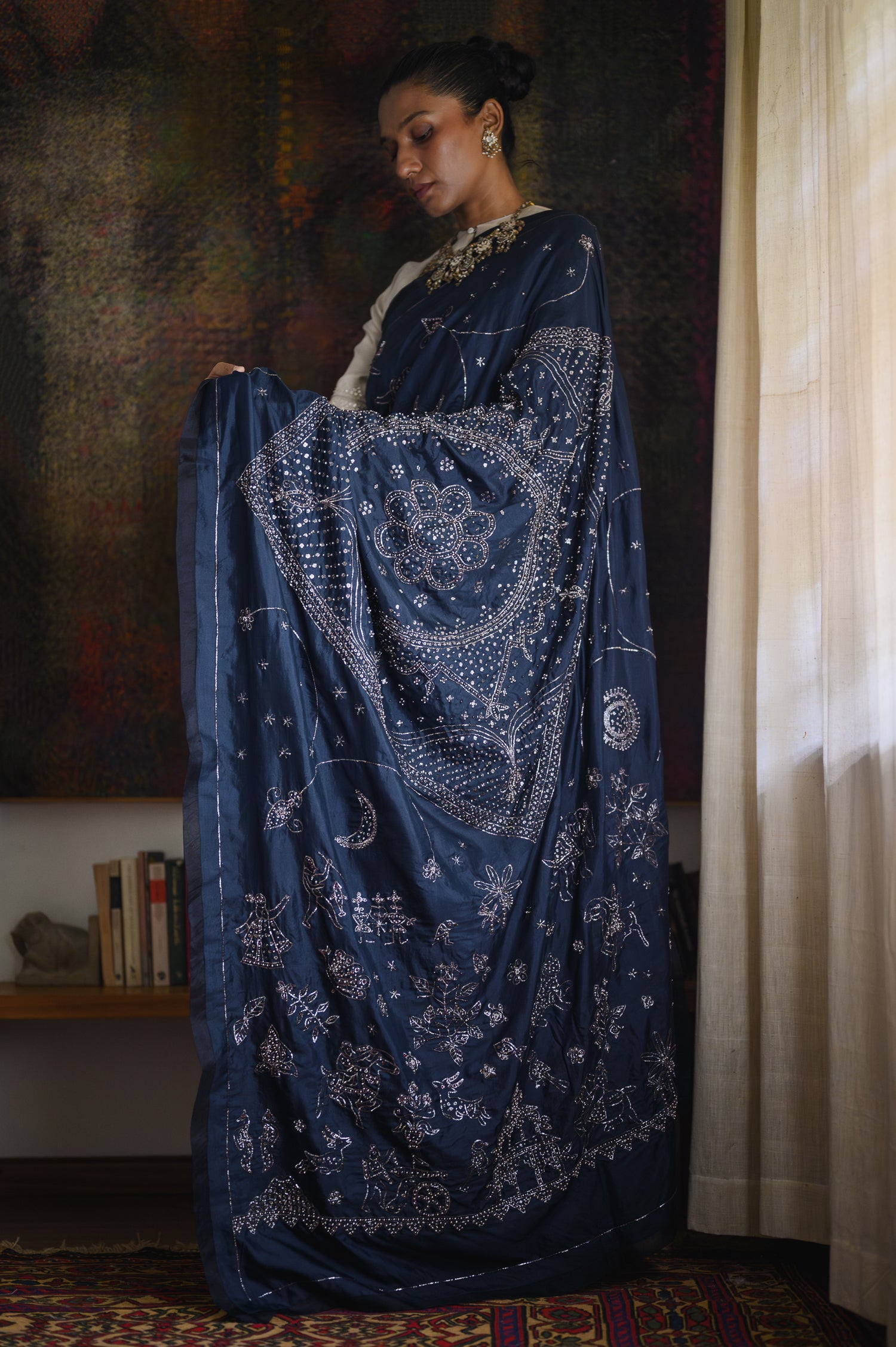 Cosmos Saree | Midnight