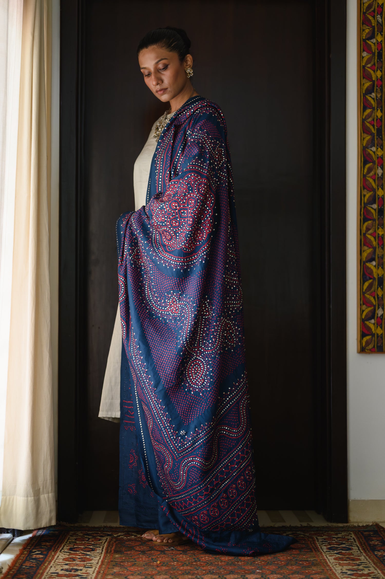 Chandrokhni Odhana Set | Navy