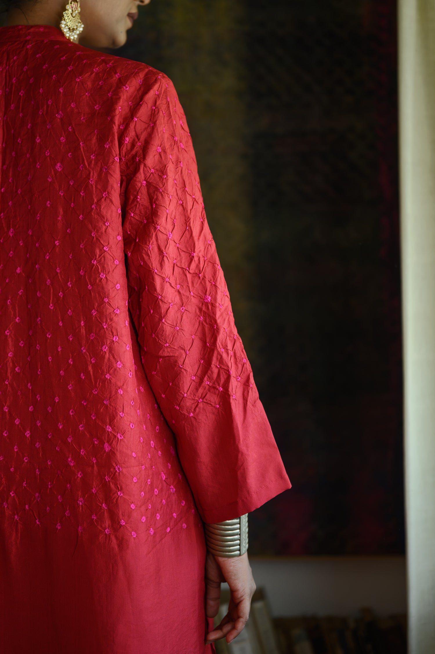 Big Shirt | Bandhani | Red