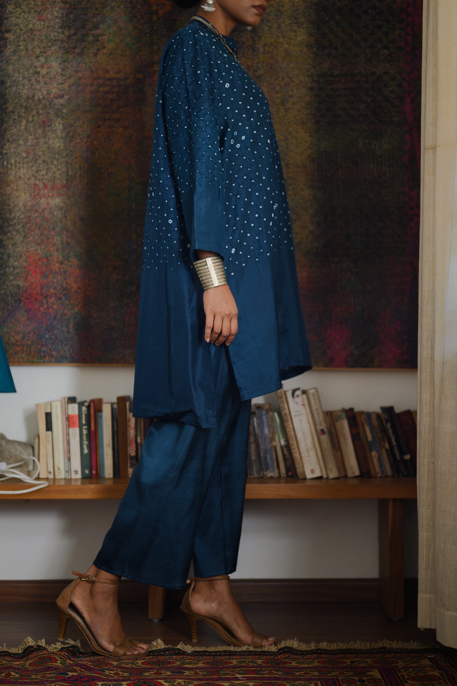 Big Shirt | Bandhani | Blue