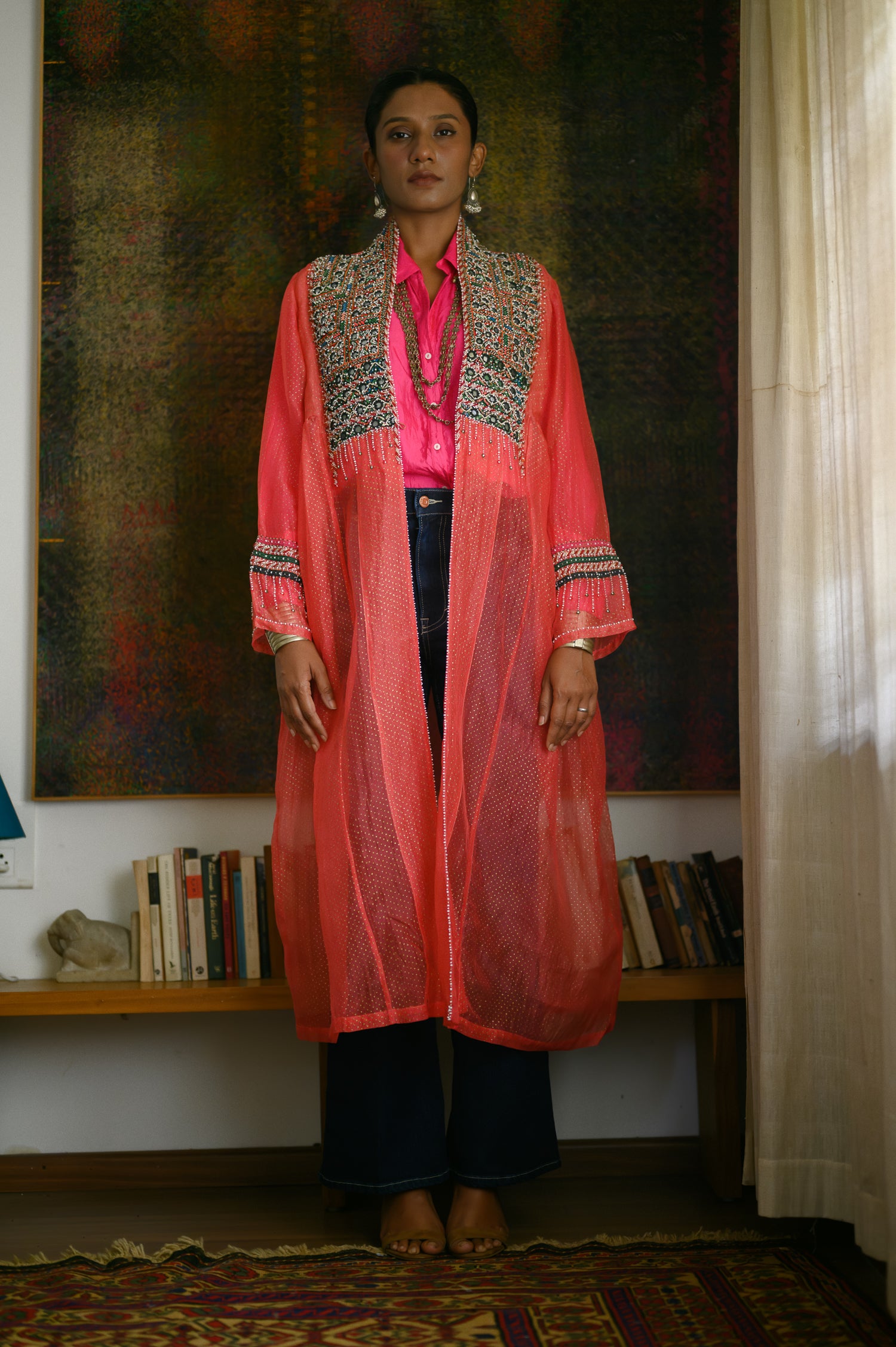 Balochi Jacket | Coral