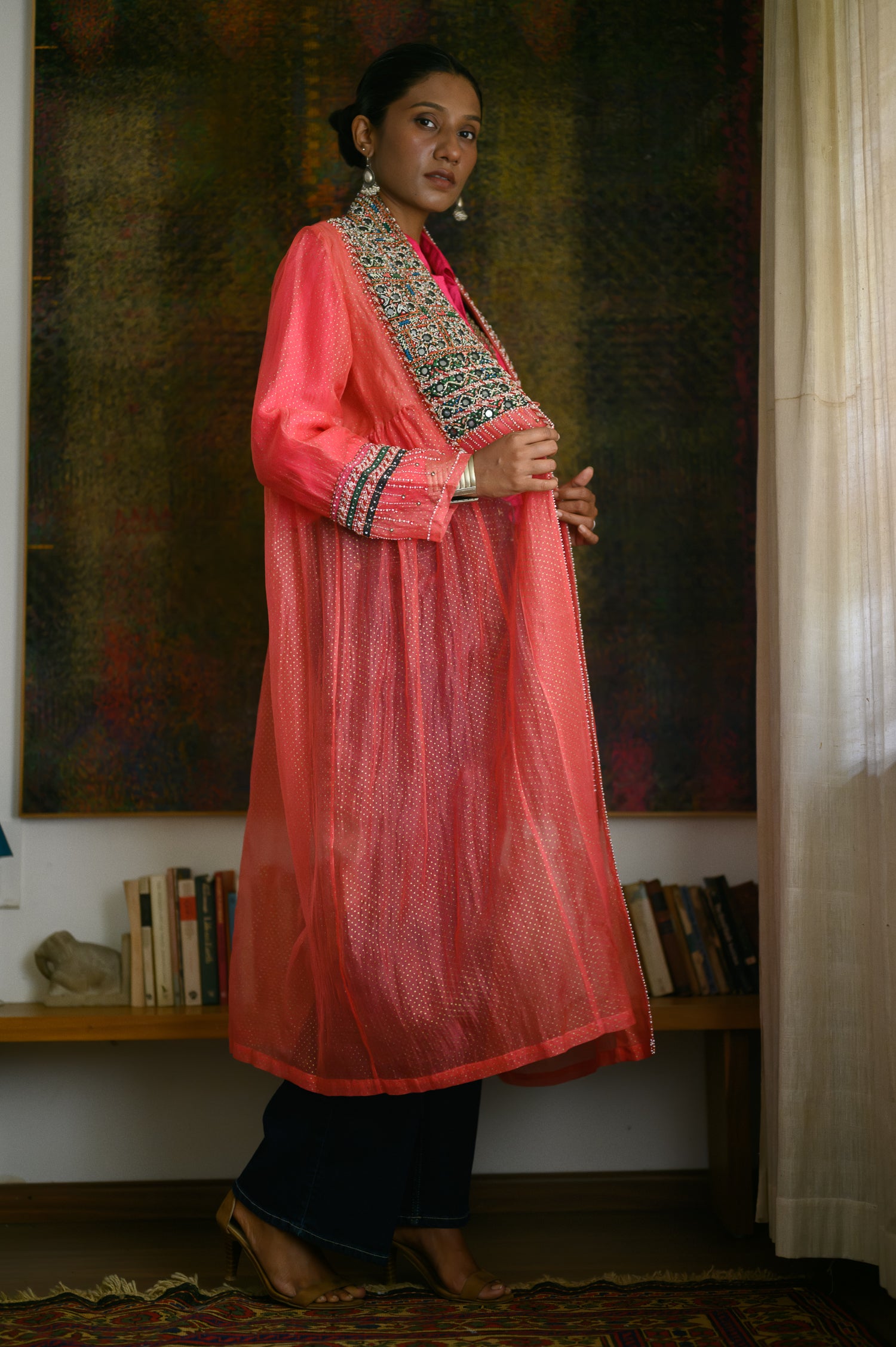 Balochi Jacket | Coral