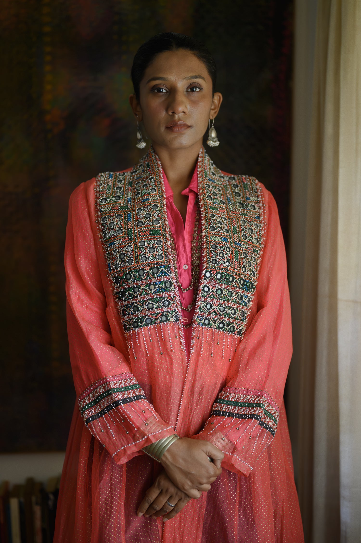 Balochi Jacket | Coral