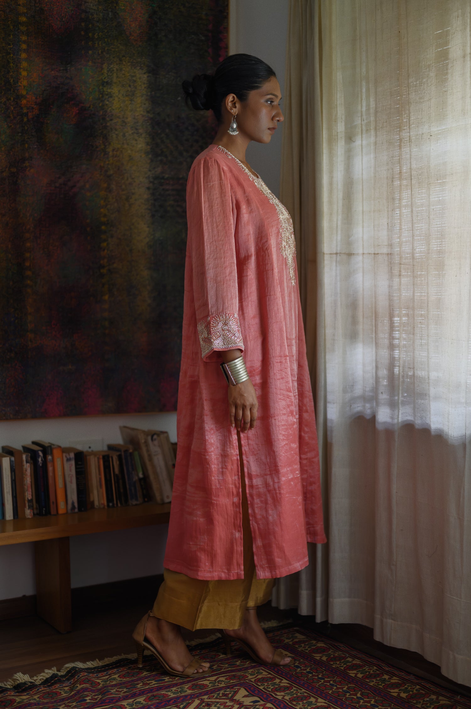 Sitara Kurta | Old Rose