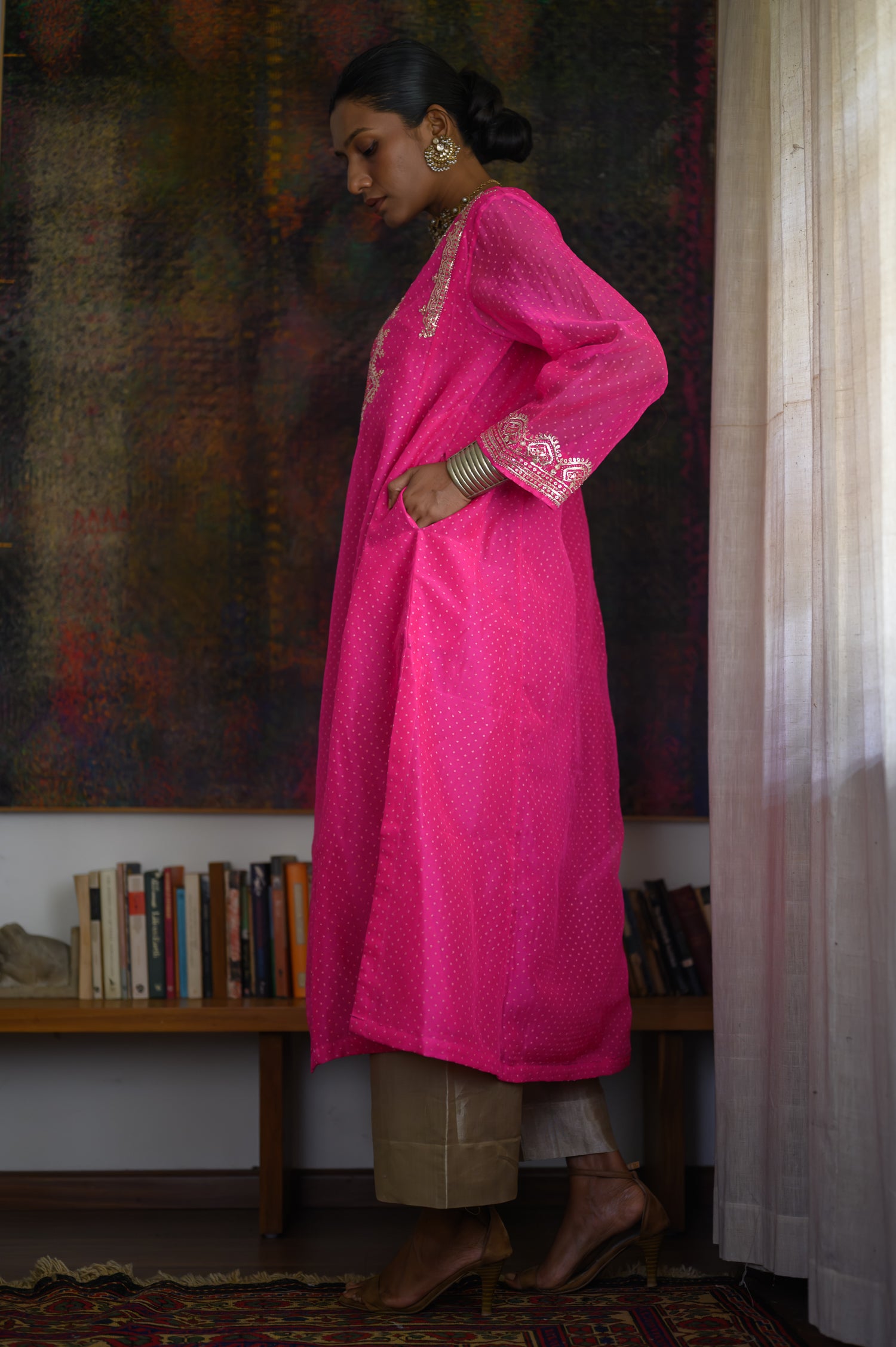Diya Kurta | Hot Pink