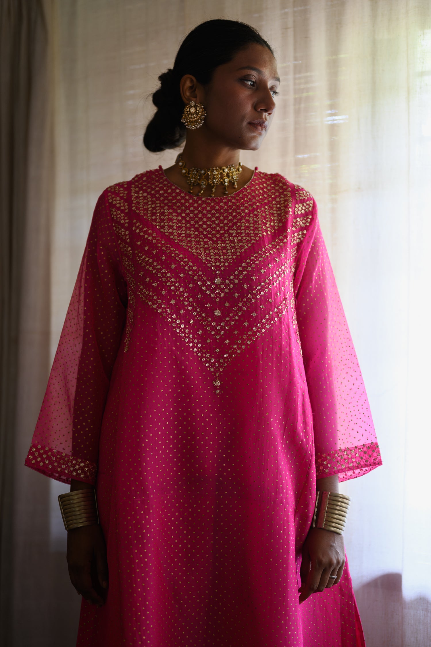 Nadiya Kurta | Hot Pink