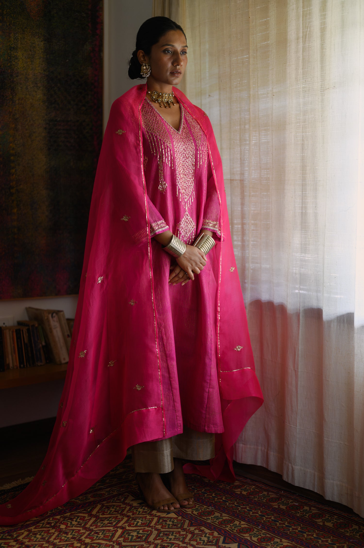 Deco Kurta | Hot Pink