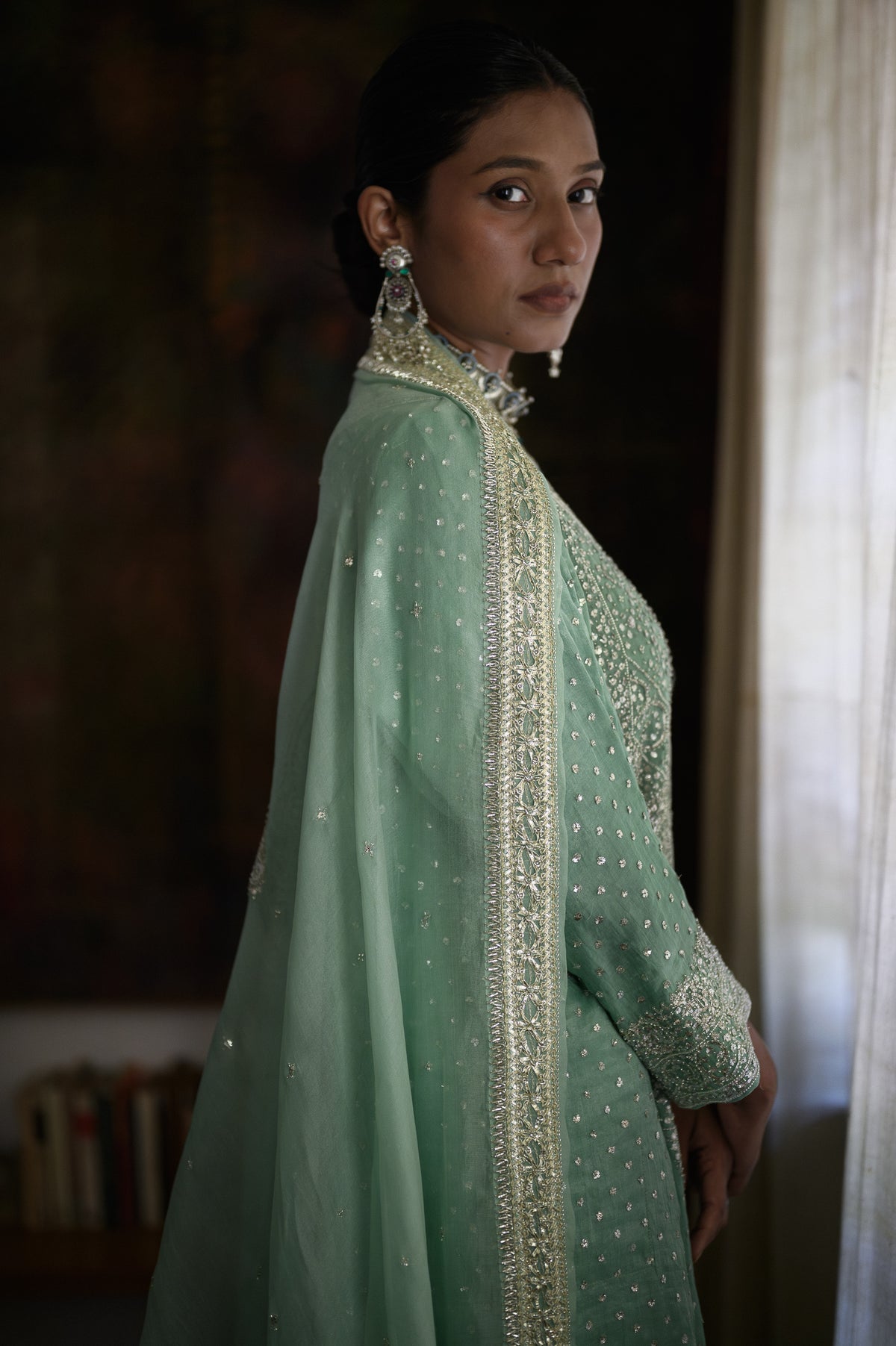 Amreen Abho Set | Tea Green