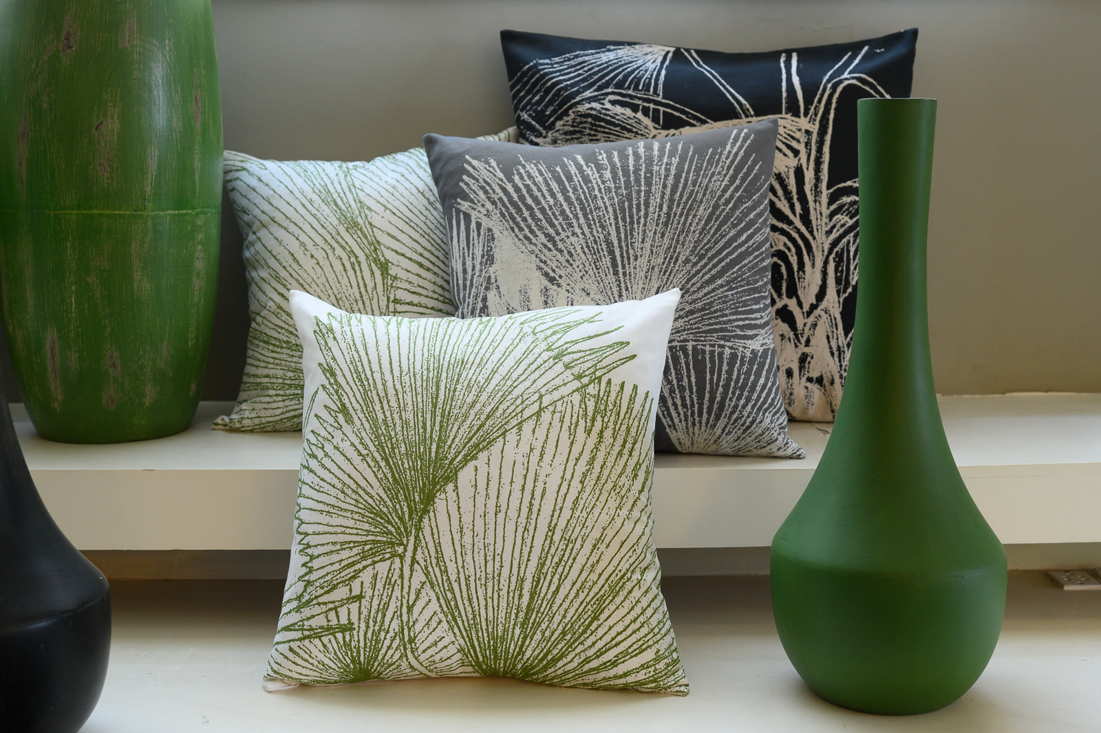 Fan Palm Print | Cushion Cover
