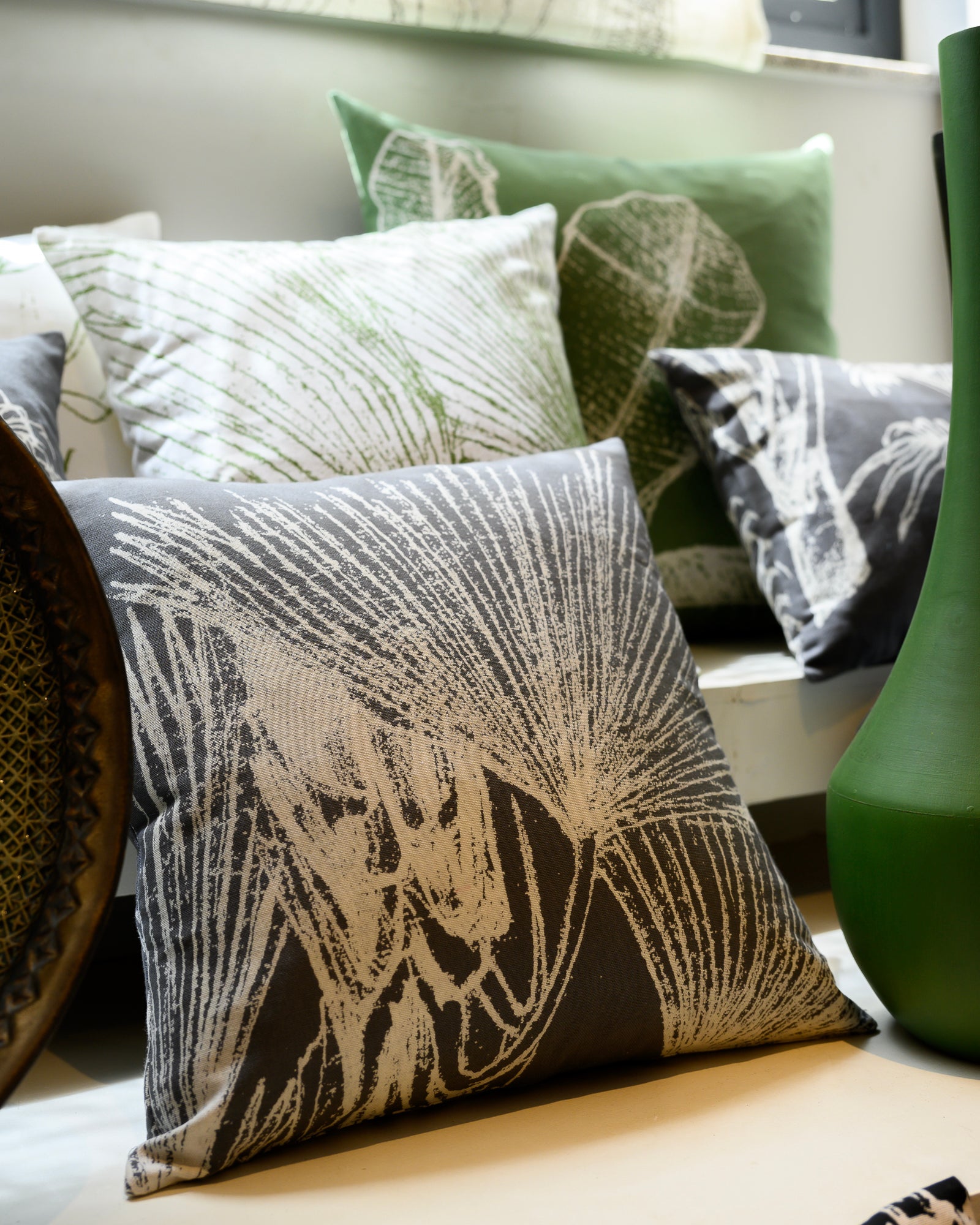 Fan Palm Print | Cushion Cover