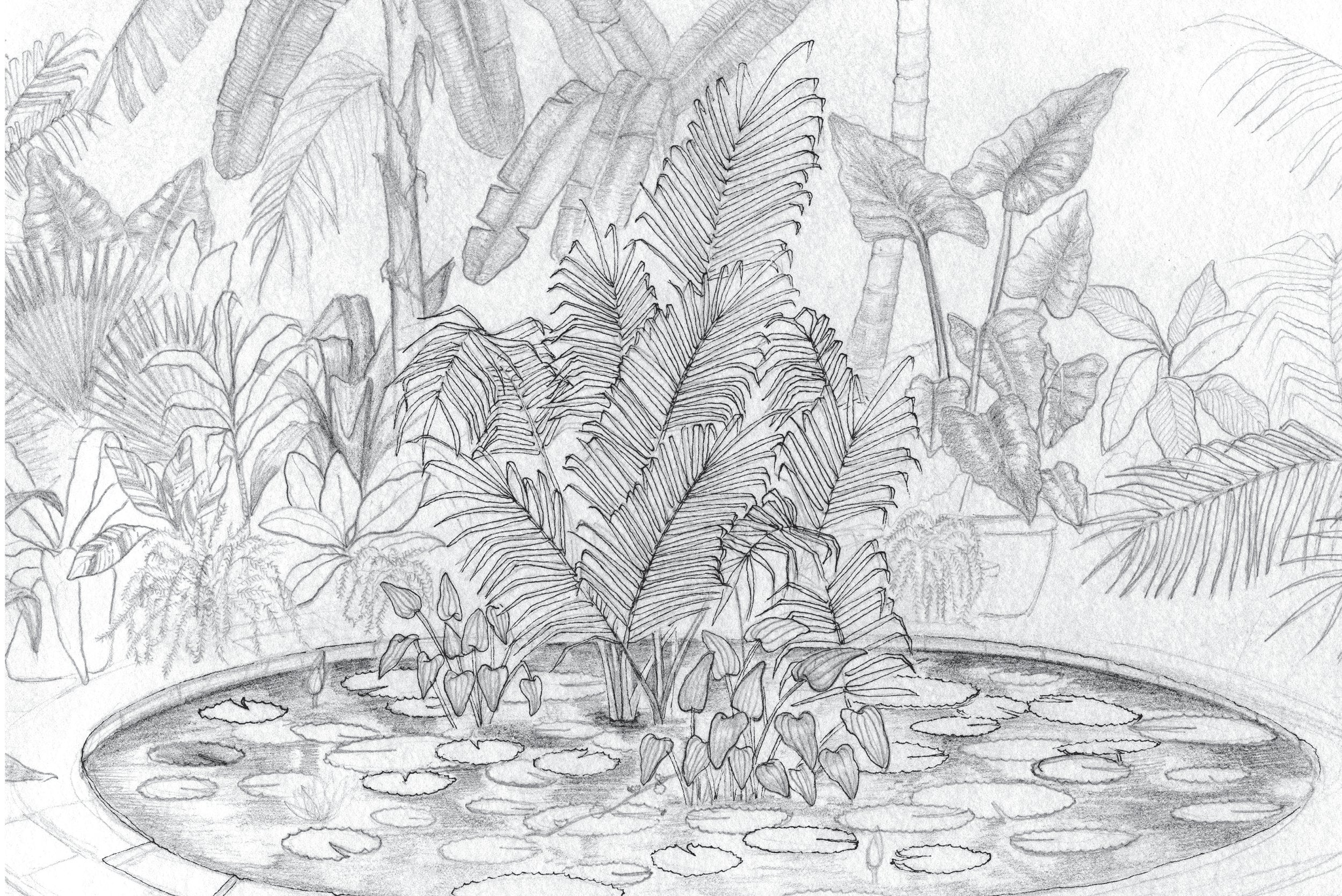 Wildgarden Wallpaper | Monochrome