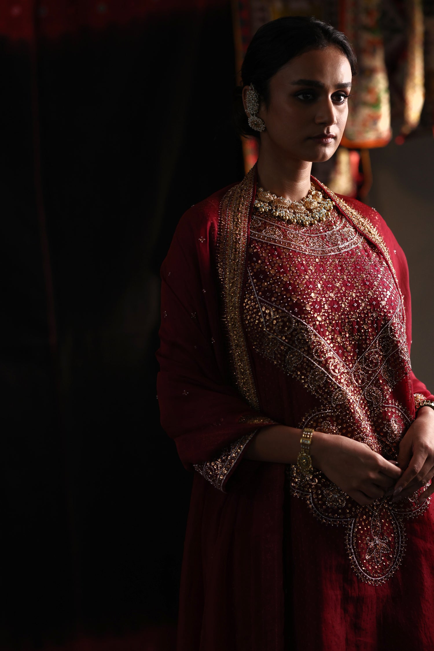 Amreen Abho Set | Madder Red