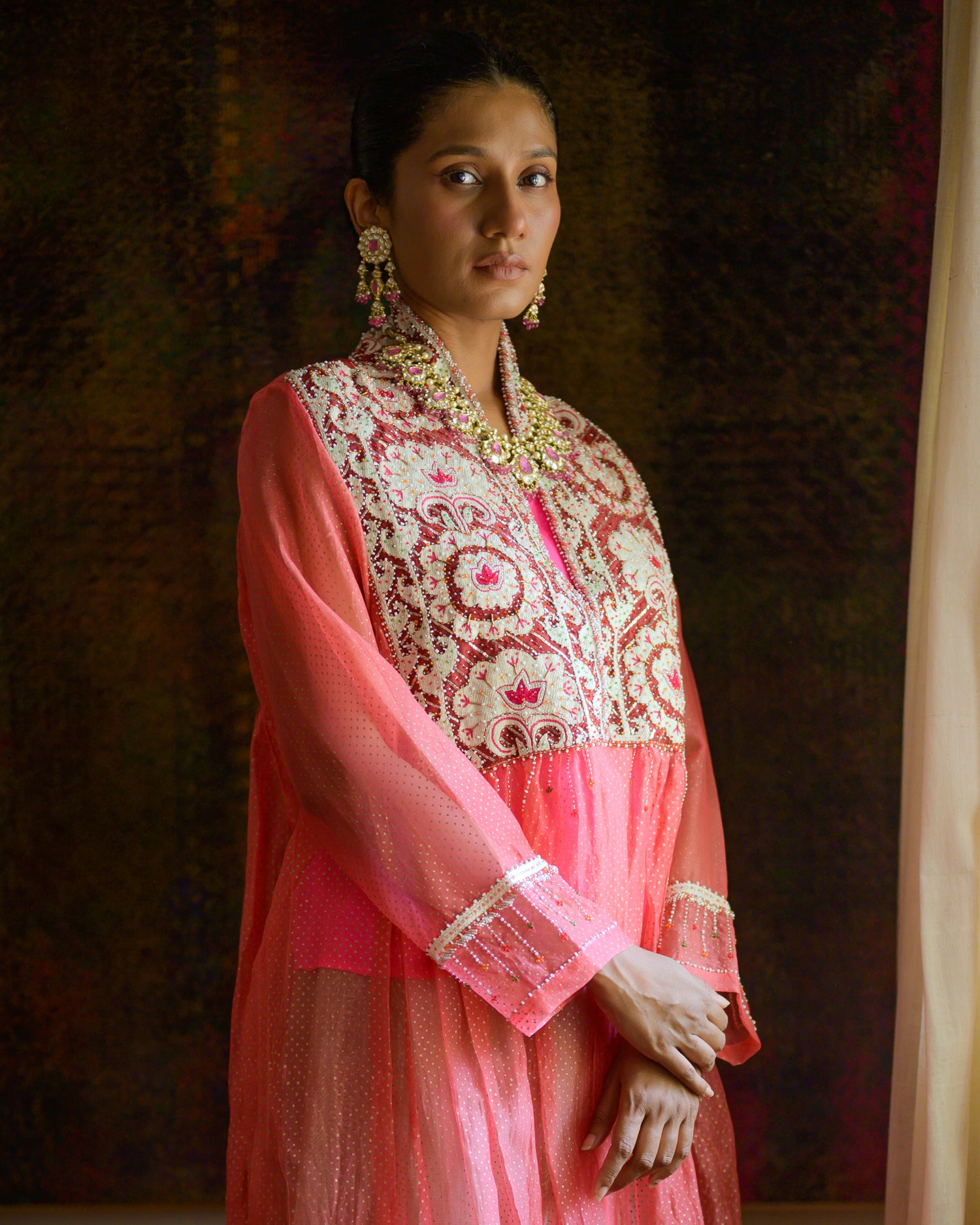 Balochi Jacket | Coral Pink