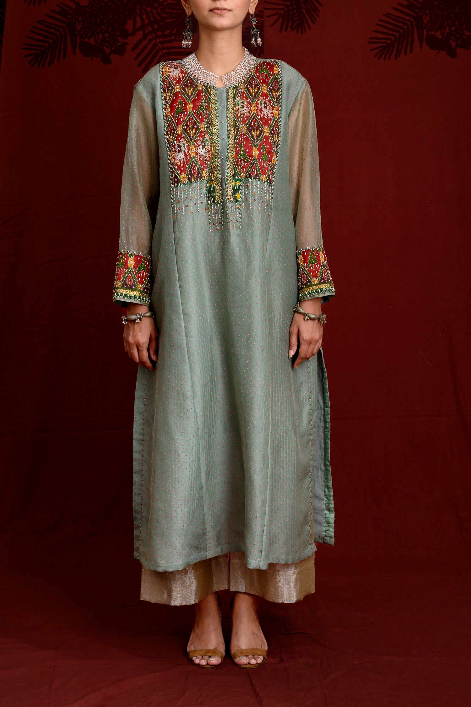 Choker Kurta | Sage